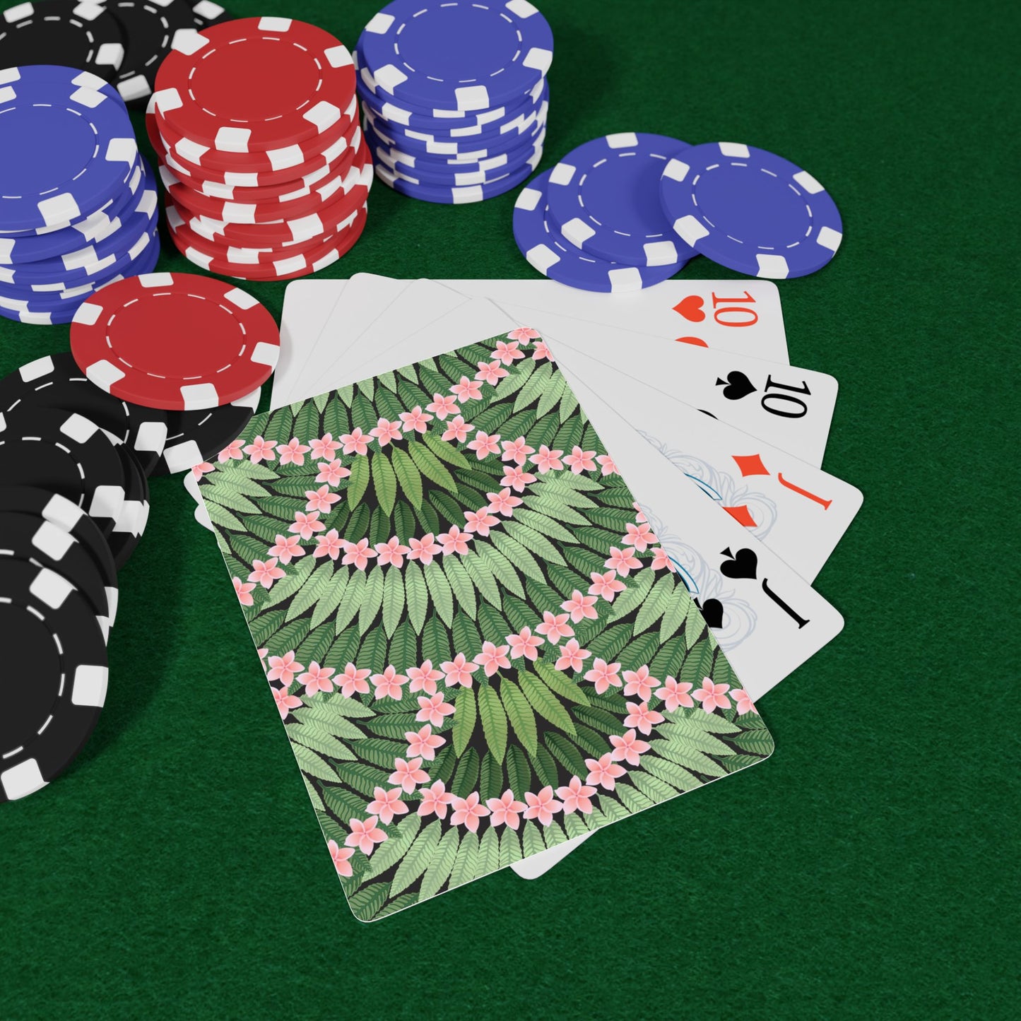 Poker Playing Cards -  Plumeria and Palms