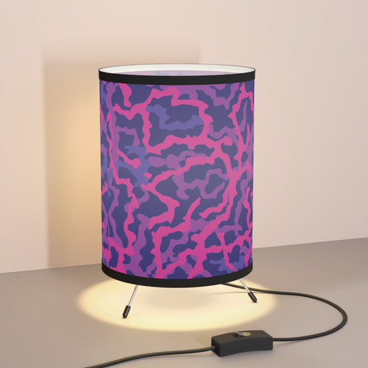 Coral Threads/Heatwave Tripod Lamp with Artistic High-Res Shade - Perfect for Home Décor