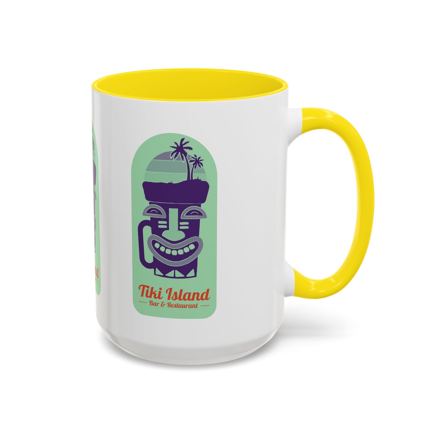 Tiki Island Accent Coffee Mug - Fun Tropical Drinkware for Beach Vibes, green