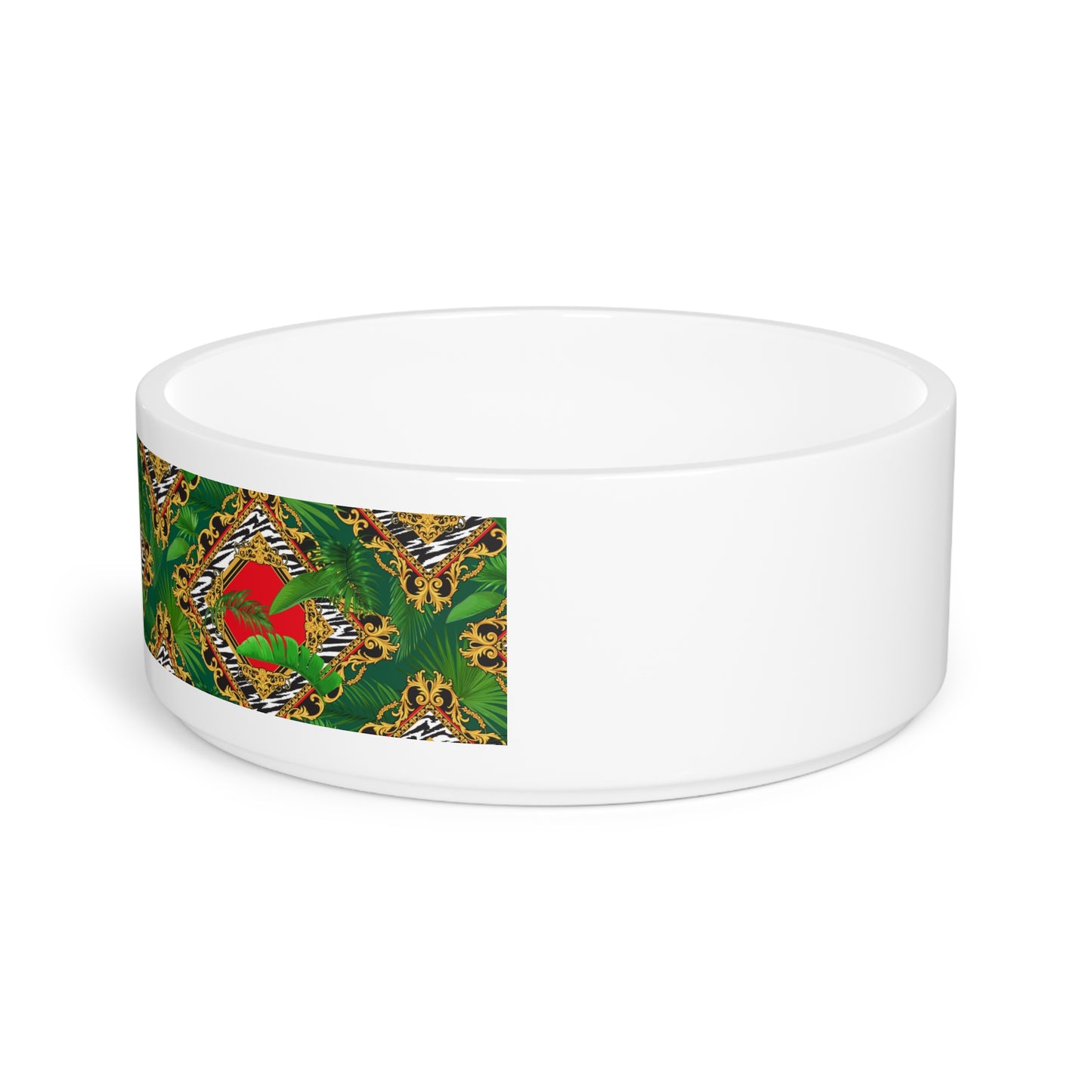 Pet Bowl, Jungle Luxe Red