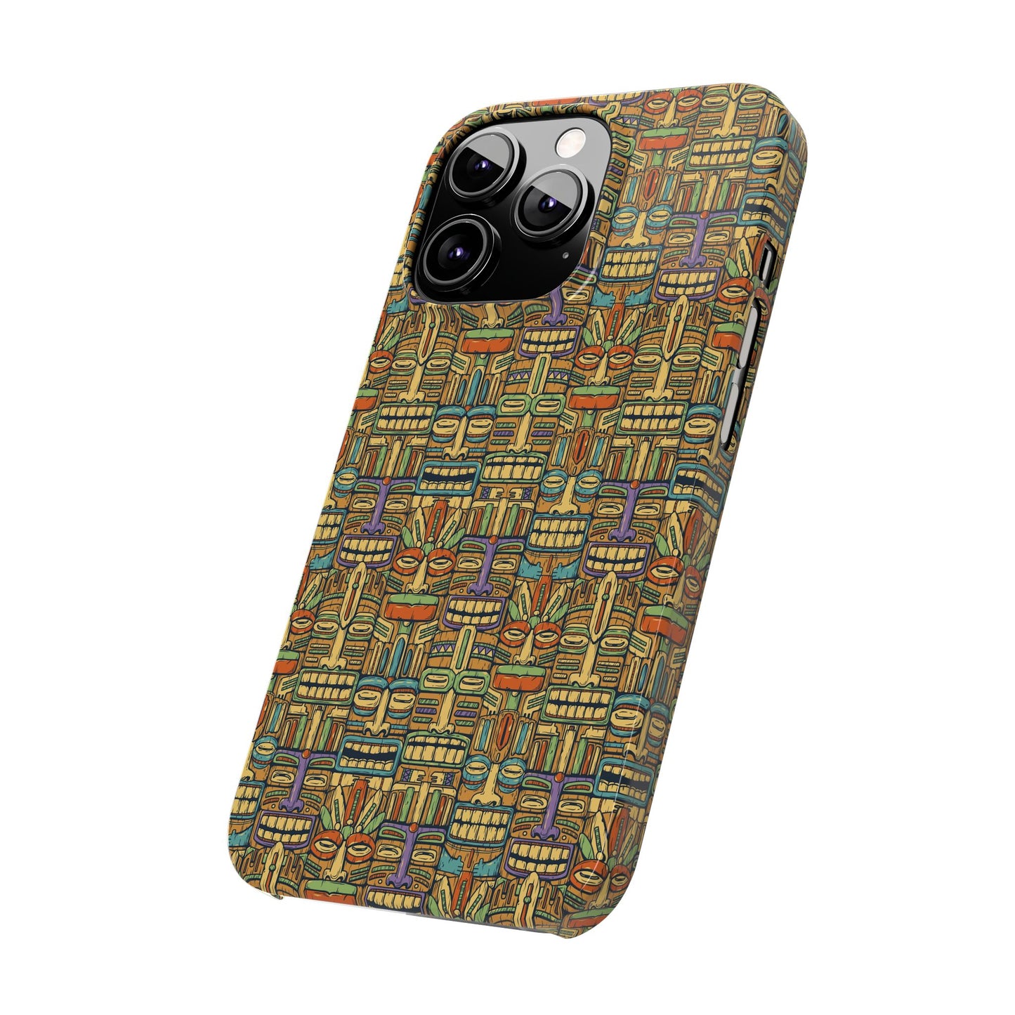 Slim Phone Cases - Colorful Tiki Party