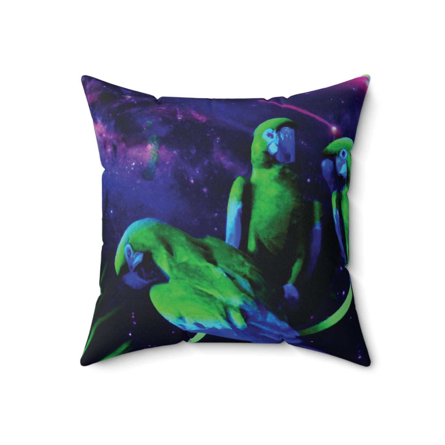 Decorative Pillow - Accent Cushion, 4 Sizes / Galactic Parrots