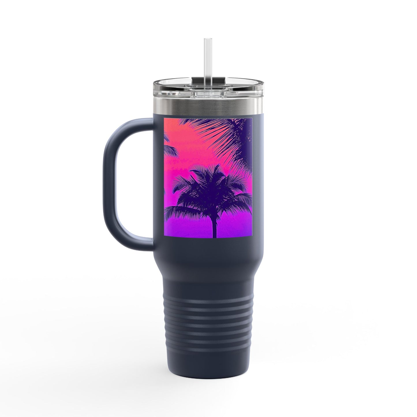 Insulated Travel Mug, 40oz / Palm Glow Pop - Perfect for Outdoor Adventures