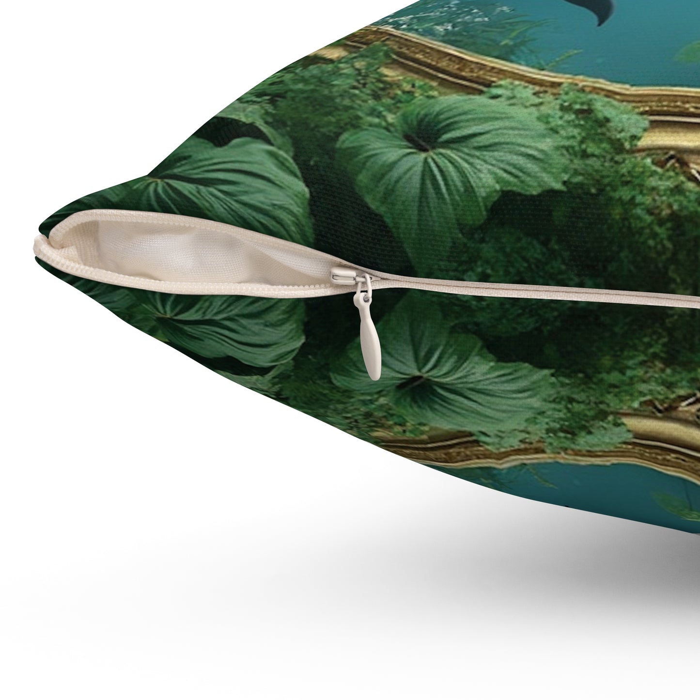 Decorative Pillow - Accent Cushion, 4 Sizes / Framed Dolphins