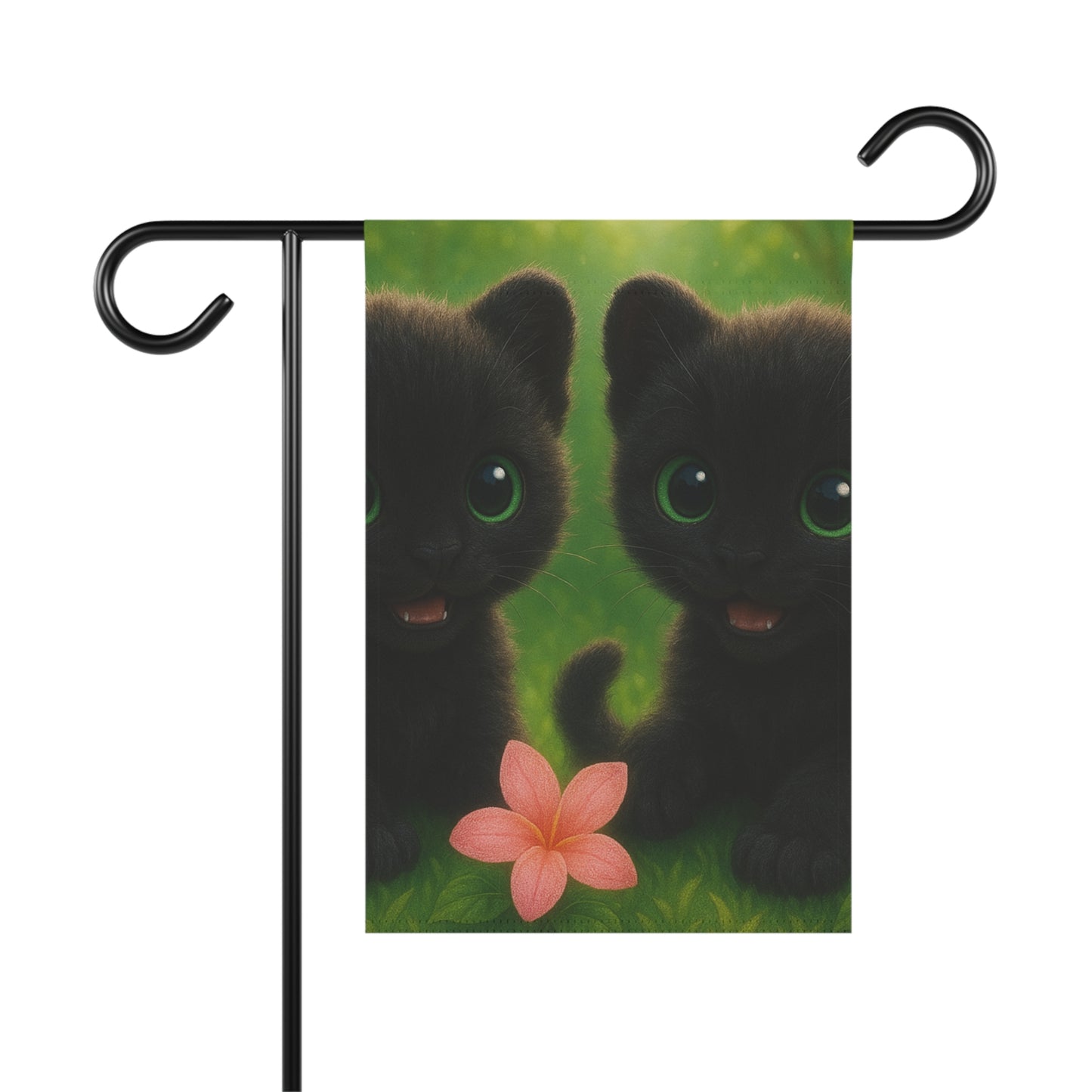 Tropical Garden Flag - Perfect for Outdoor Decor / Baby Black Panthers