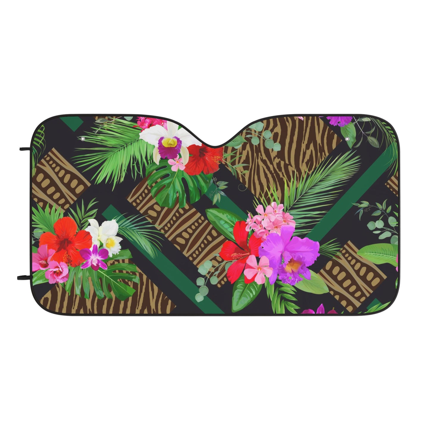 Tropical Floral Car Sun Shades / Tiki Orchids