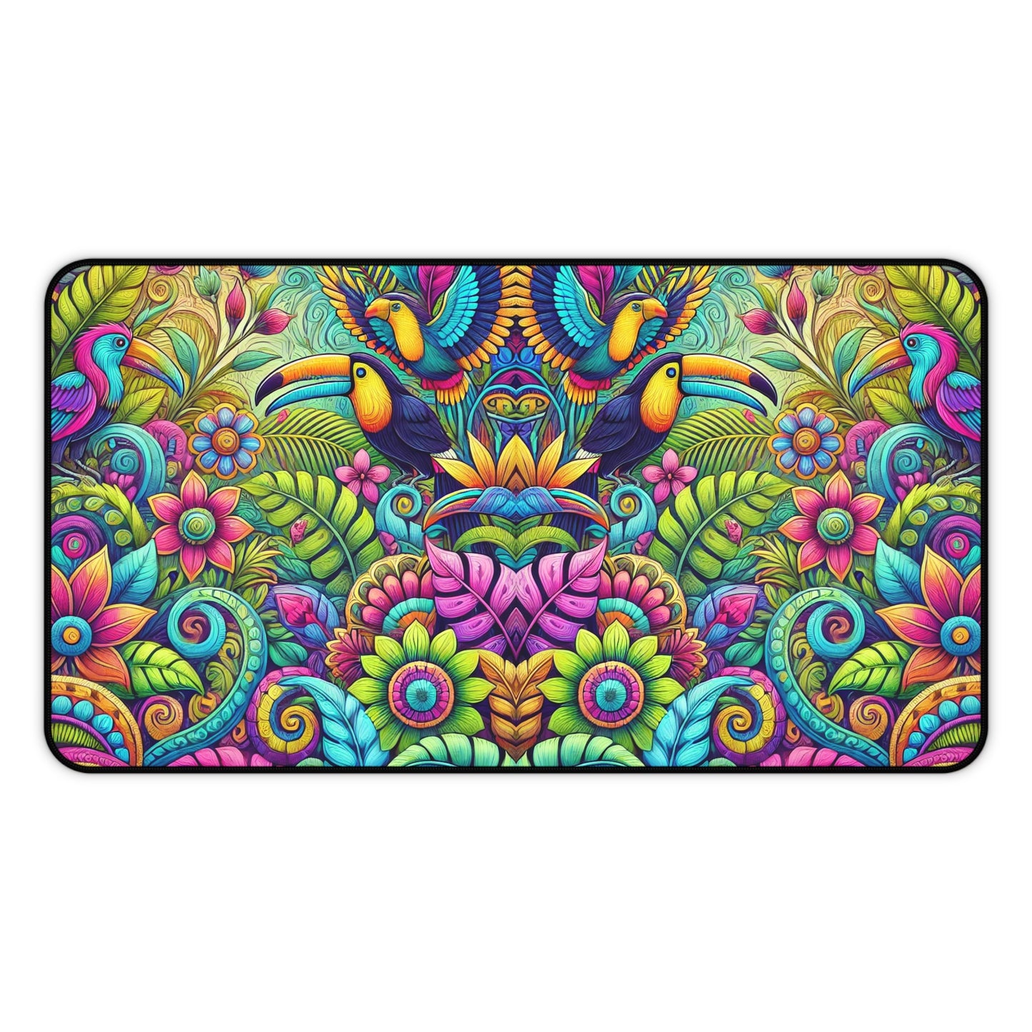 Tropical Mouse Pad/Desk Mat, 3 Sizes - Perfect for Home Office / Colorful Rainforest Parrots