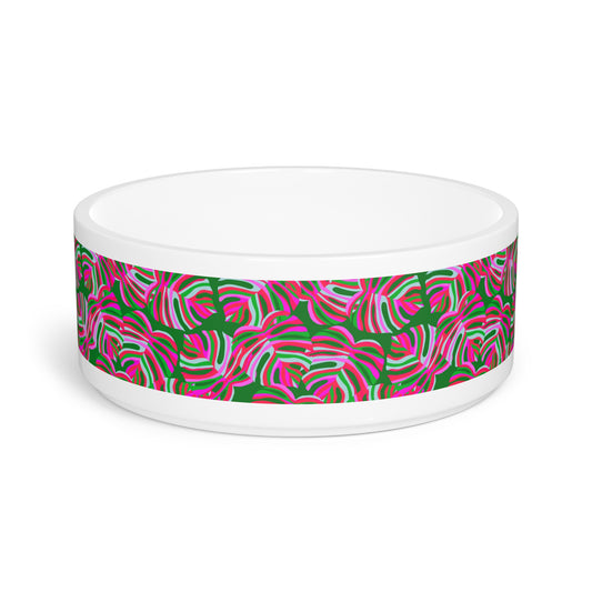 Pet Bowl, Monstera Pink Pop