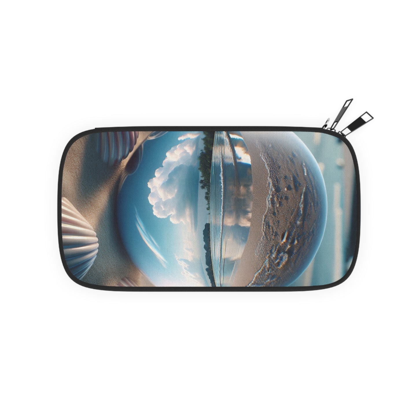 Passport Wallet – Perfect for Travelers & Adventurers / Beach Illusion Ball, Shells