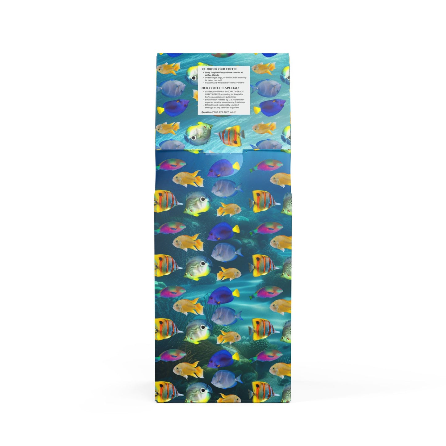 Beach Sunrise Blend™ (Light Roast) Specialty Grade Craft Coffee / School of Fish, Ocean