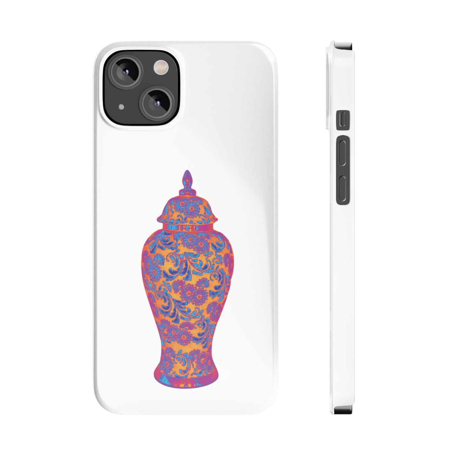 Slim Phone Cases - Heatwave Ginger Jar, white