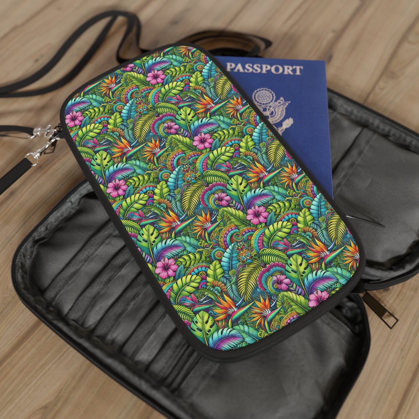 Passport Wallet – Perfect for Travelers & Adventurers / Rainforest Blooms