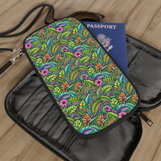 Passport Wallet – Perfect for Travelers & Adventurers / Rainforest Blooms