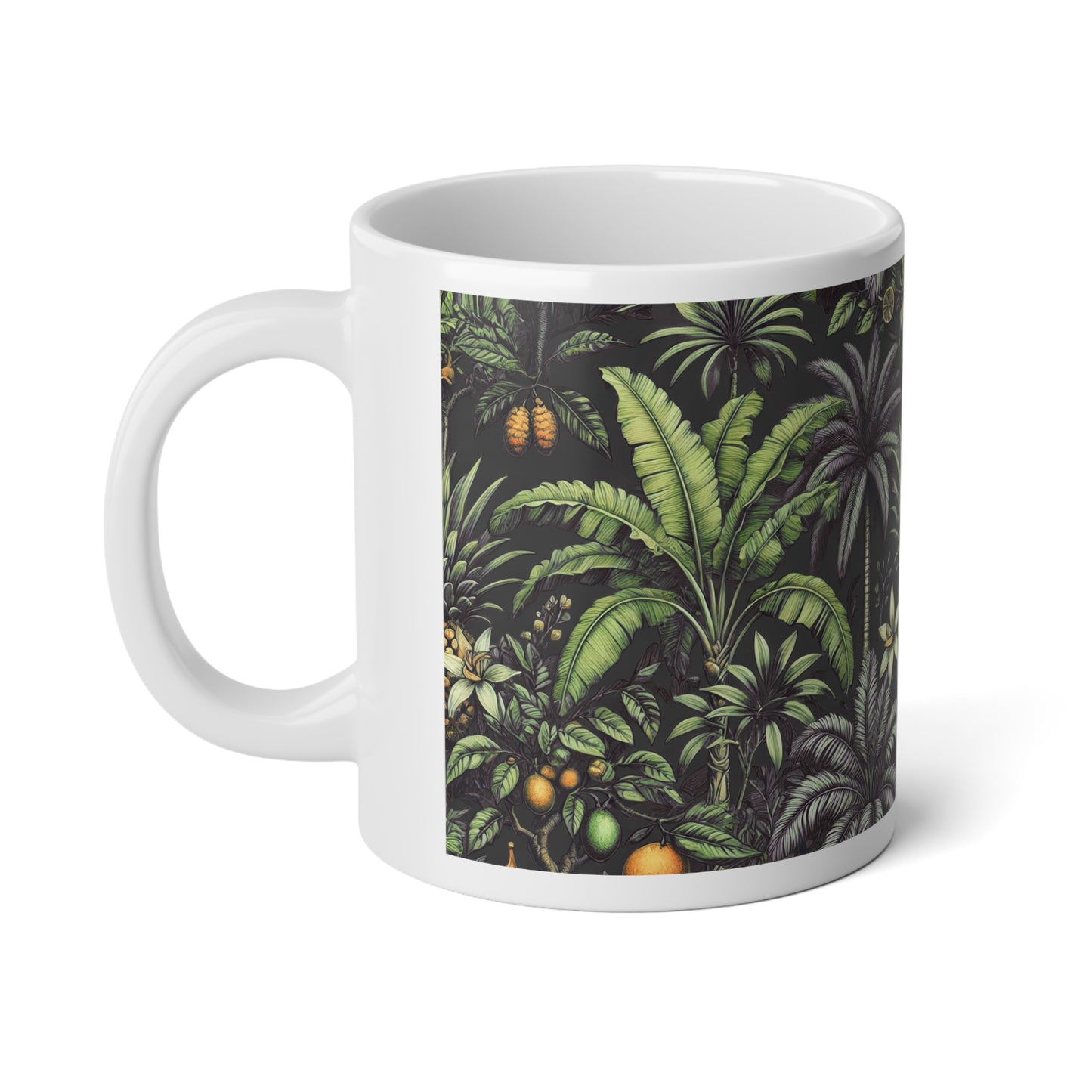 Jumbo Mug, 20oz, Tropical Fruit Black | Tropical Coffee Cup