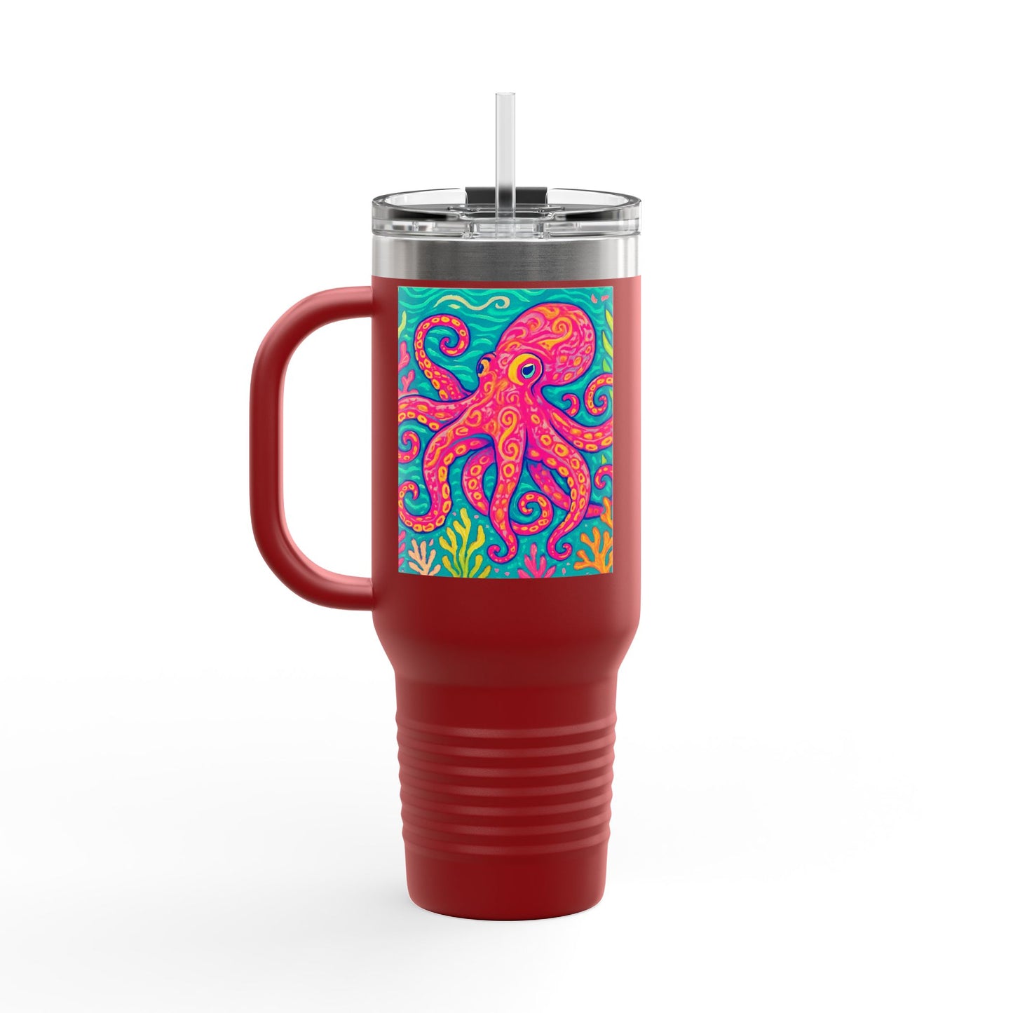 Kraken Joe/Red Insulated Travel Mug - 40oz - Perfect for Outdoor Adventures