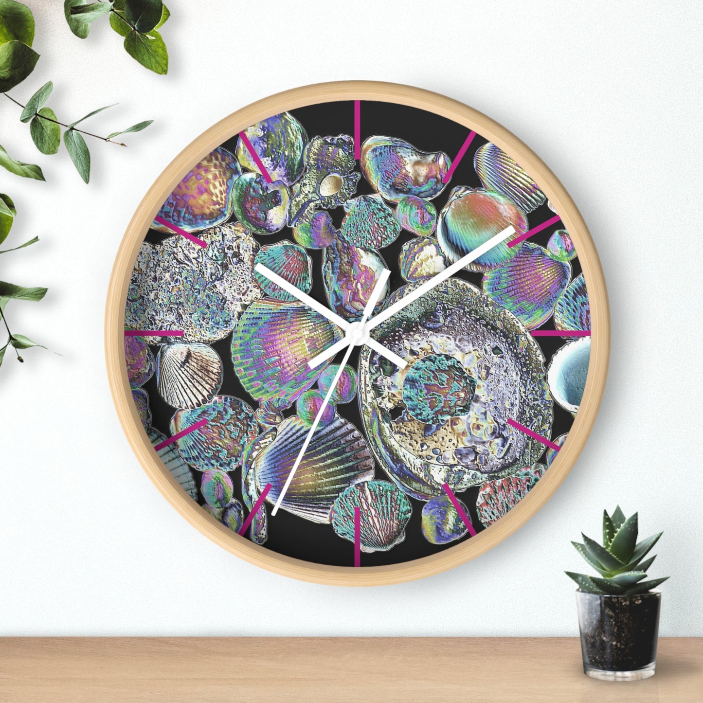 Tropical Heatwave Shell Collection Wall Clock - Perfect for Beach Lovers & Home Decor