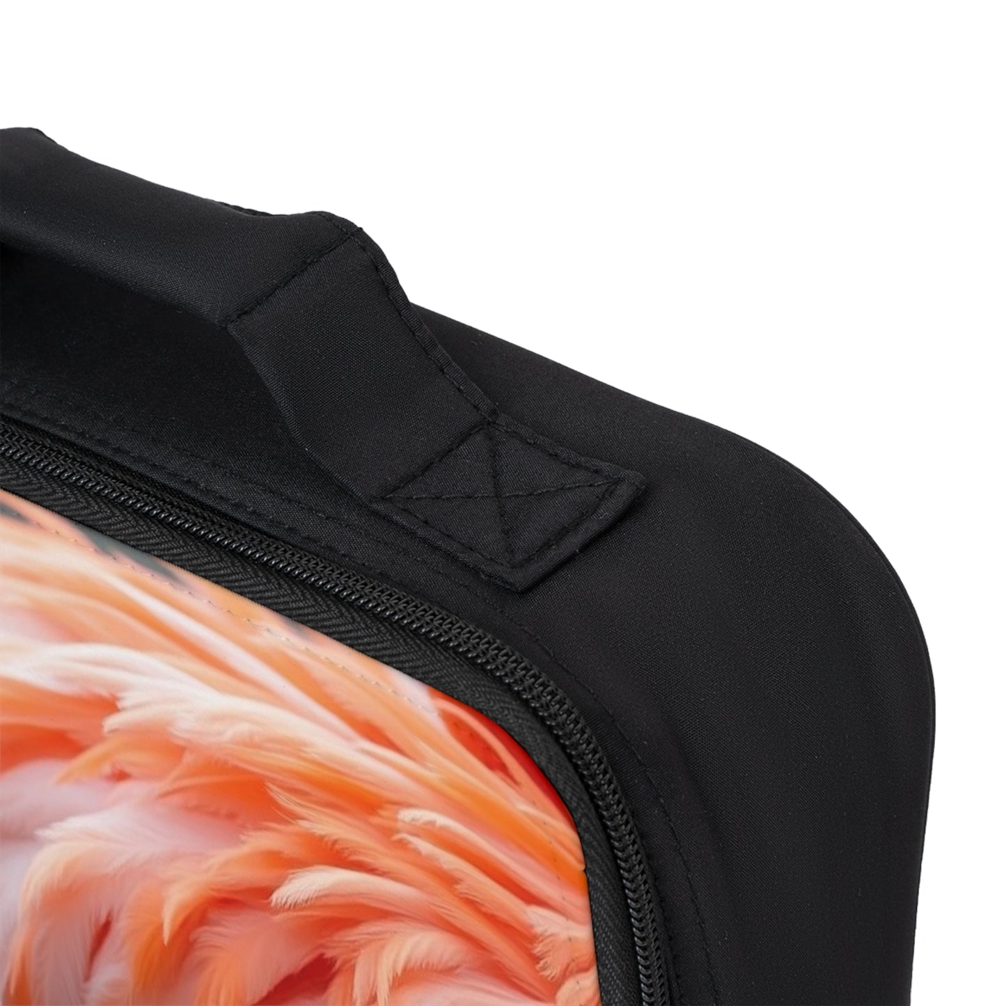 Flamingo Feathers Lunch Bag - Eco-Friendly Insulated Tote, Adult and Child Lunchbox / Perfect for Picnics, Beach Outings
