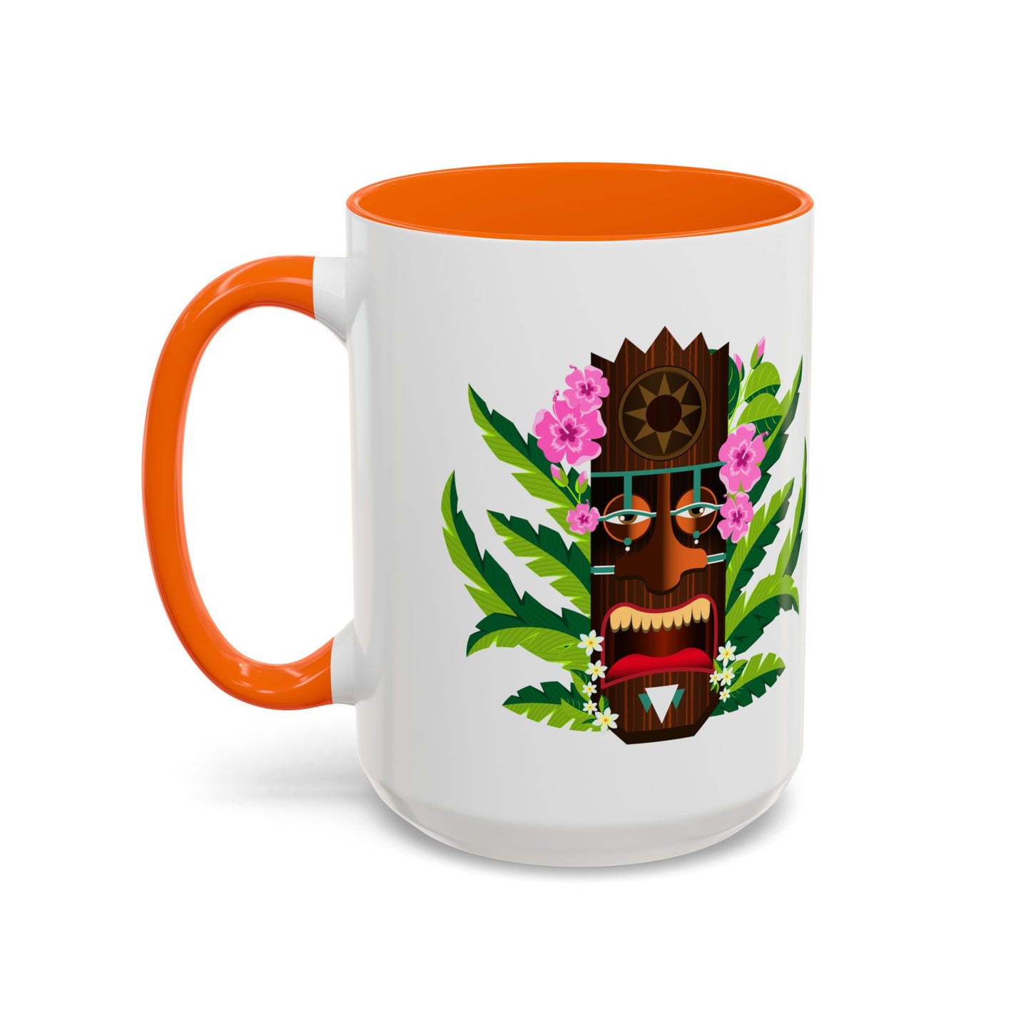 Accent Coffee Mug (11, 15oz), 8 Colors - Tiki Boss Nani