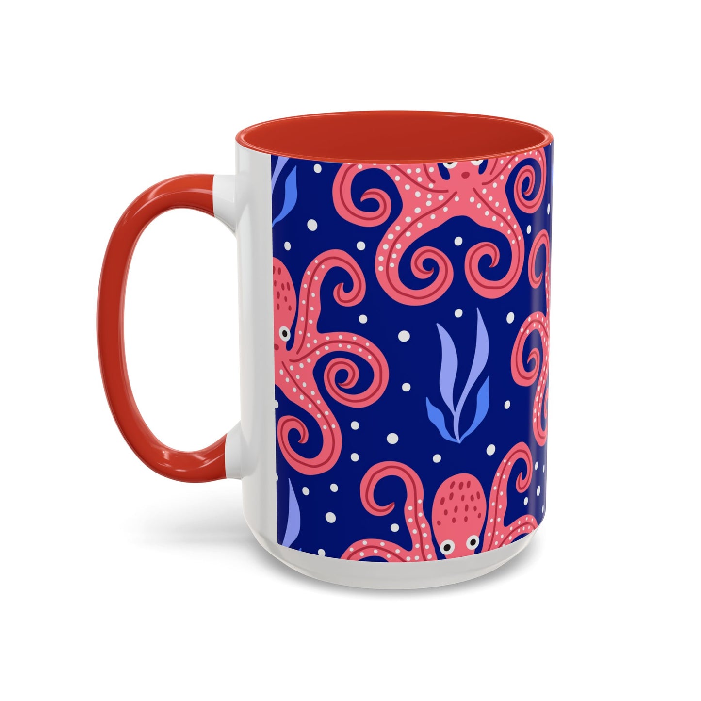 Accent Coffee Mug (11, 15oz), Tentacle Twist Octopus / Various Colors