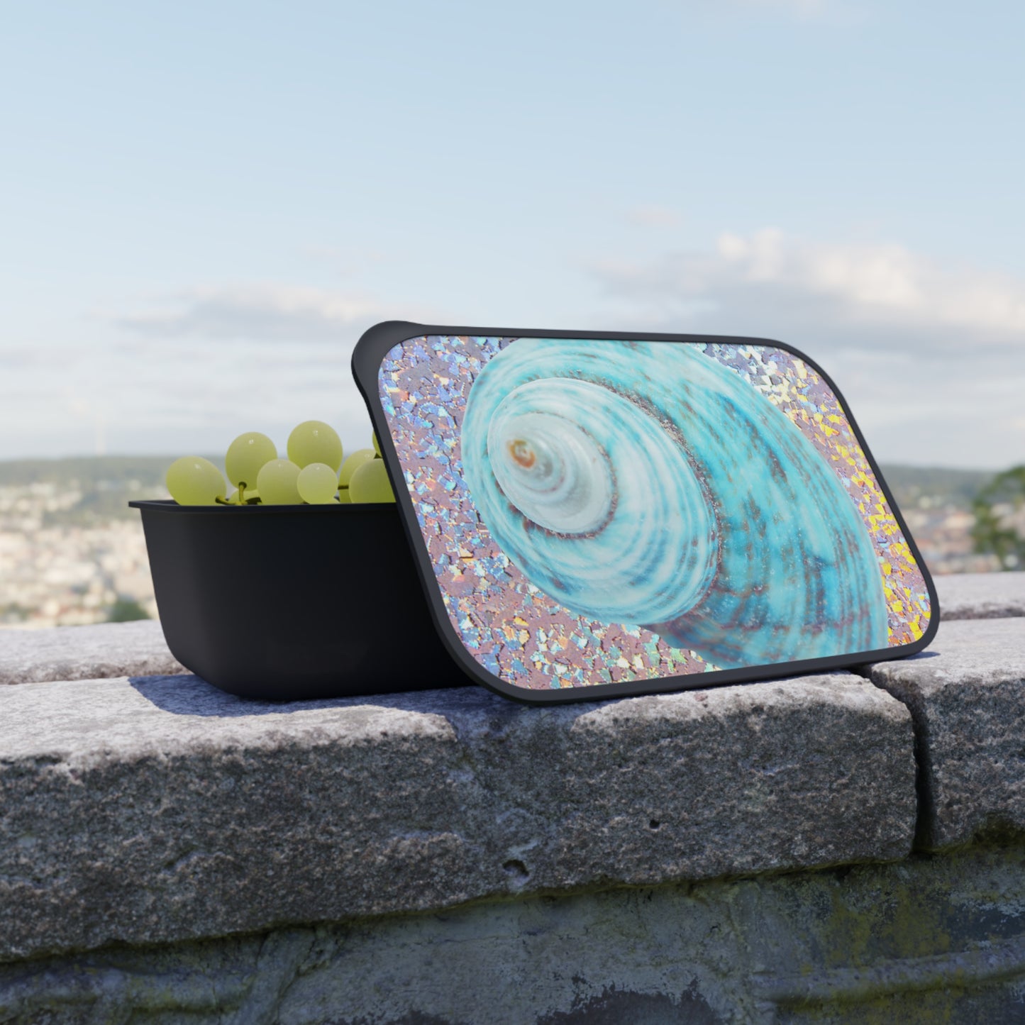 Bento Box with Utensils - Disco Jade Turbo Shell