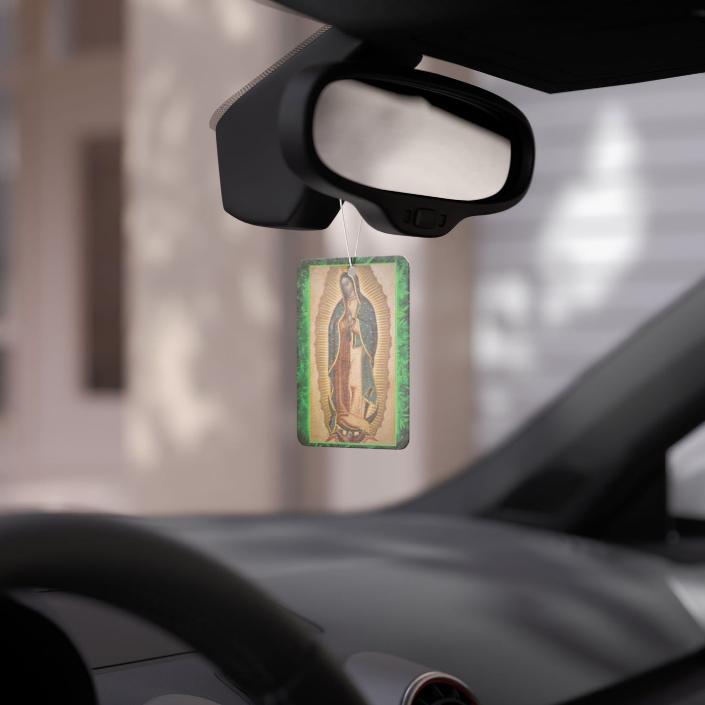 Car Air Freshener - Tropical GLOW Our Lady of Guadalupe, Religious