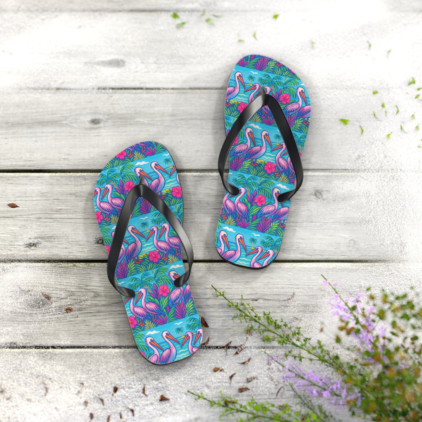 Flip Flops - Beach Pelican Party
