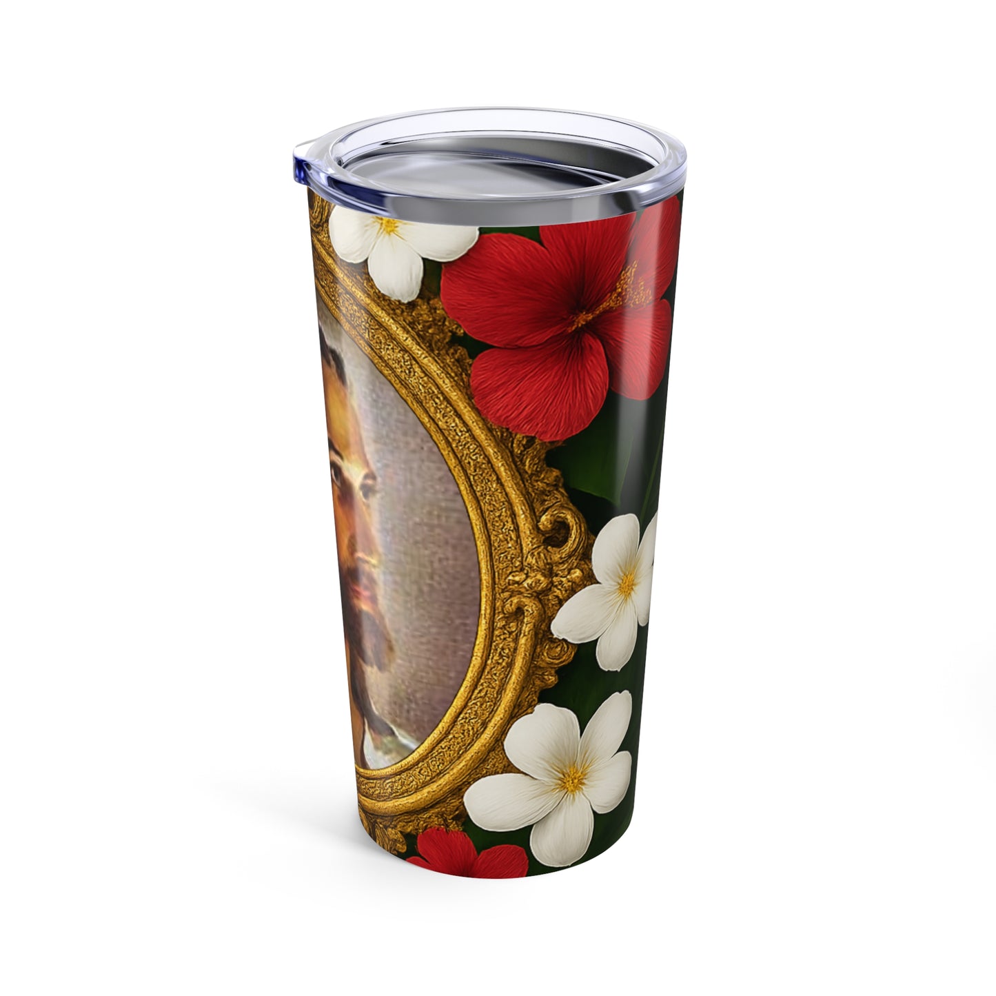 20oz Religious Glossy Tumbler, Stainless Steel / Head of Jesus Christ