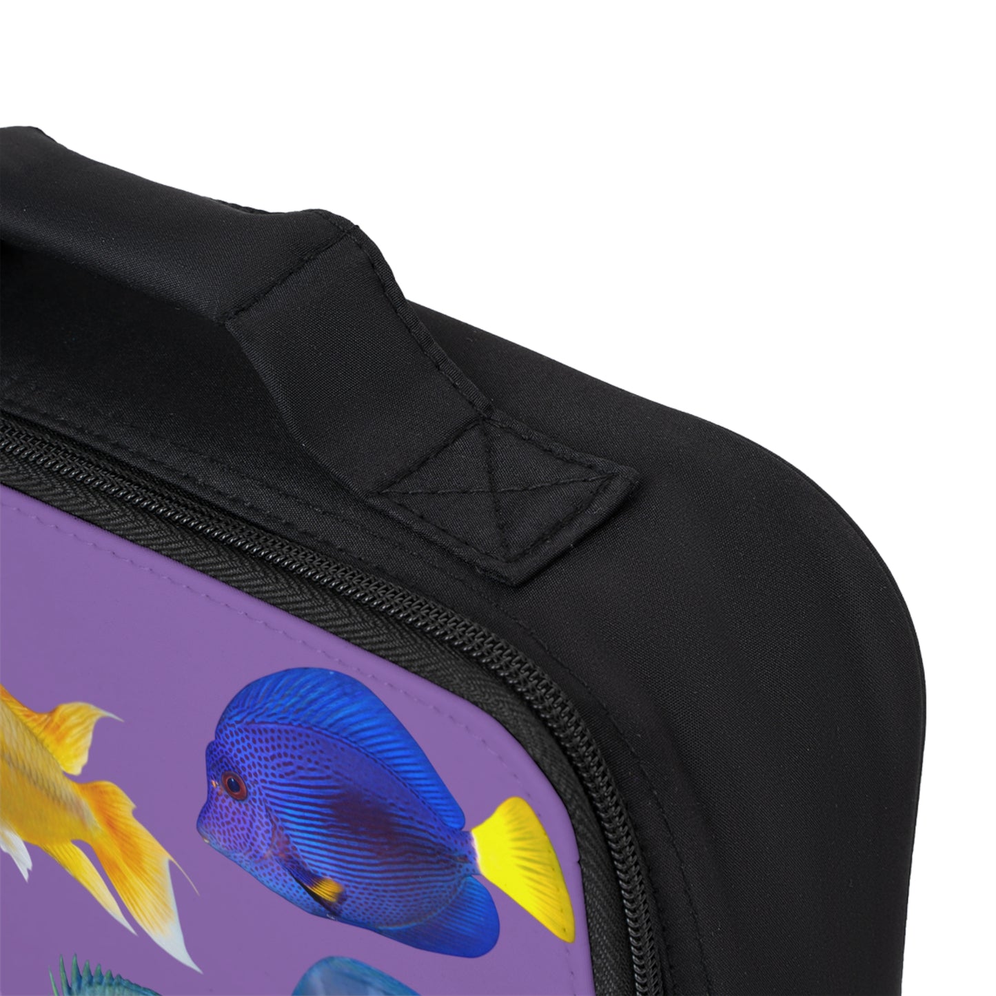 School of Fish/Light Purple Lunch Bag - Eco-Friendly Insulated Tote, Adult and Child Lunchbox / Perfect for Picnics, Beach Outings