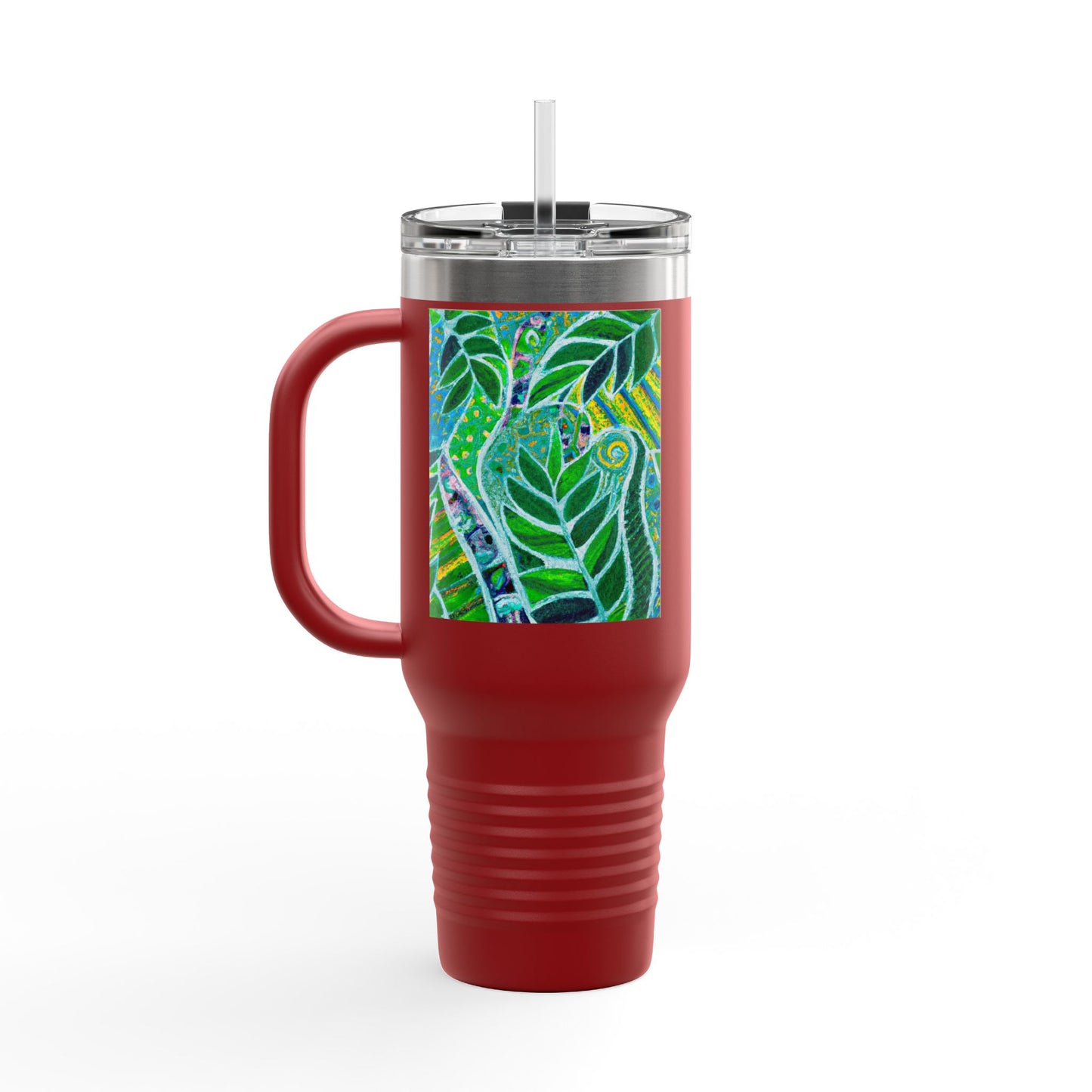 Amazon Whimsy/Green Insulated Travel Mug - 40oz - Perfect for Outdoor Adventures