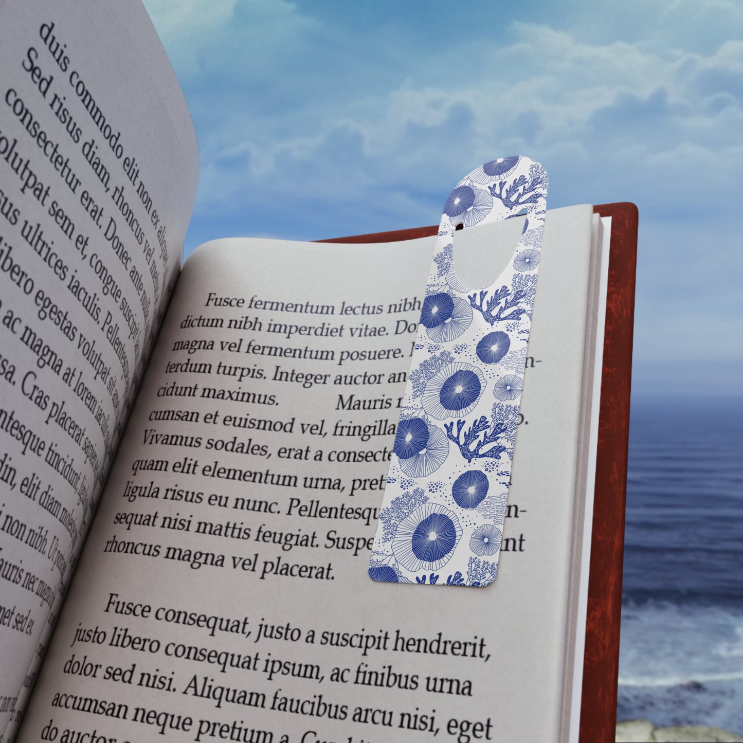 Bookmark - Aluminum, Plankton Drift Blue