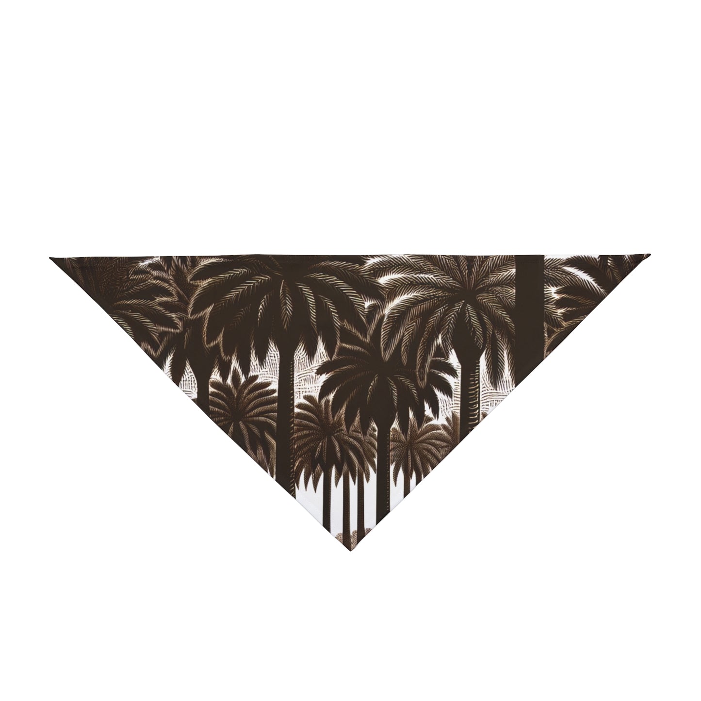 Woodcut Palms Tropical Pet Bandana, 2 Sizes - Stylish accessory for dogs & cats