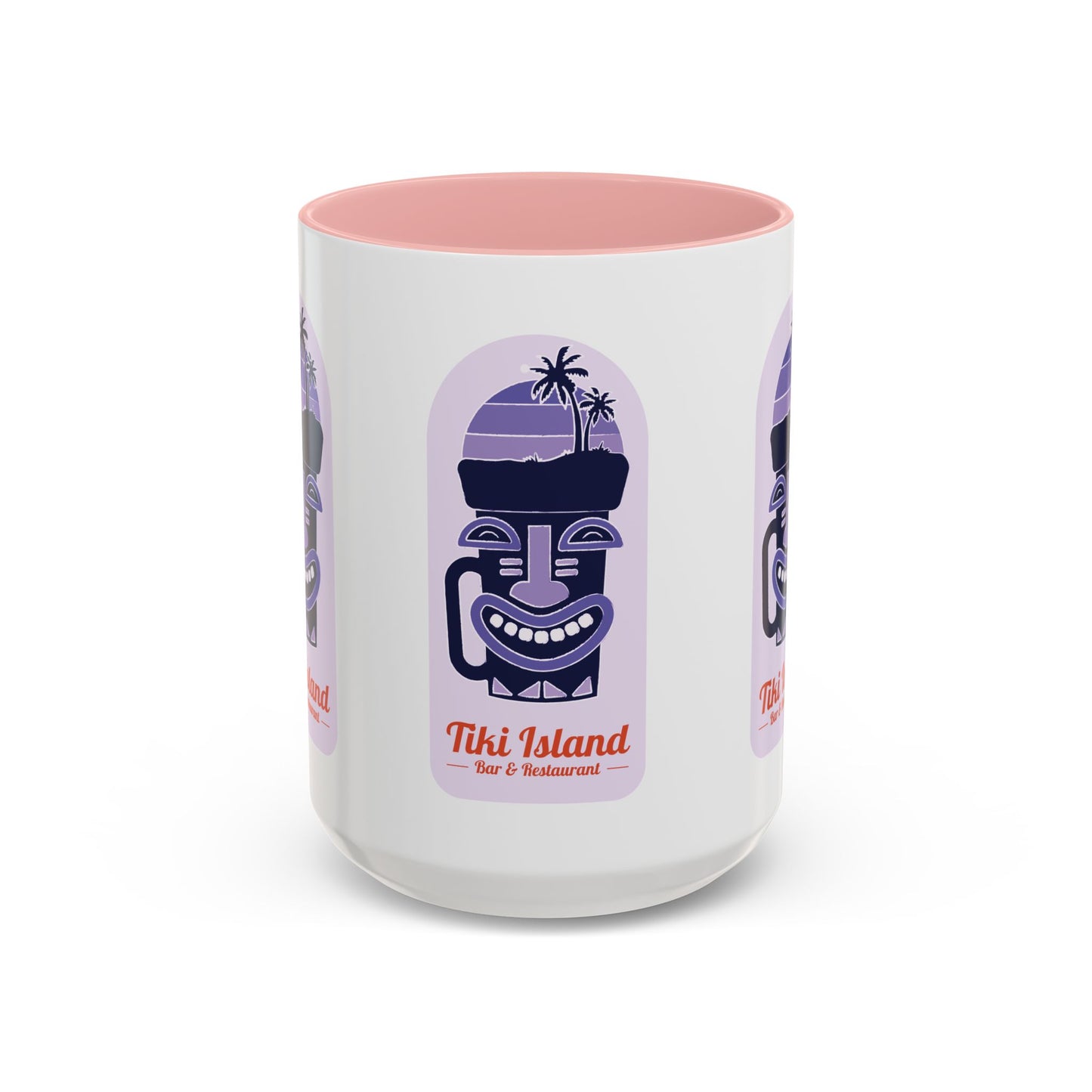 Tiki Island Accent Coffee Mug - Fun Tropical Drinkware for Beach Vibes, purple