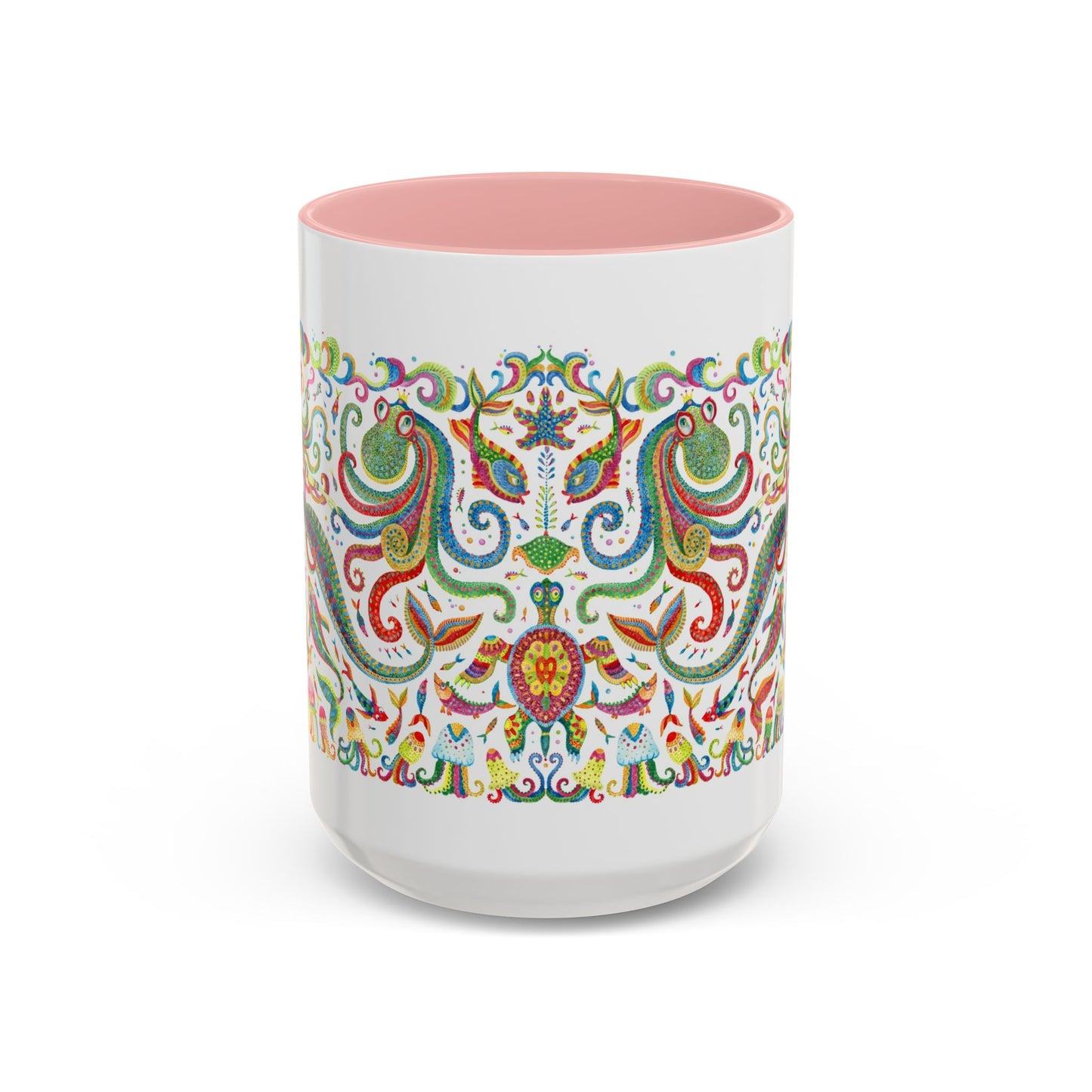 Accent Coffee Mug | Tropical-Inspired Drinkware / Colorful Mermaid Kingdom