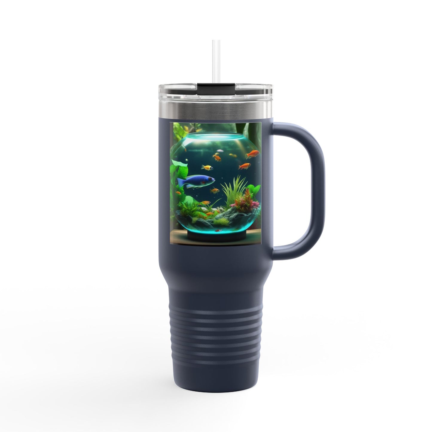 Insulated Travel Mug, 40oz / Tropical Fish Bowl #1 - Perfect for Outdoor Adventures