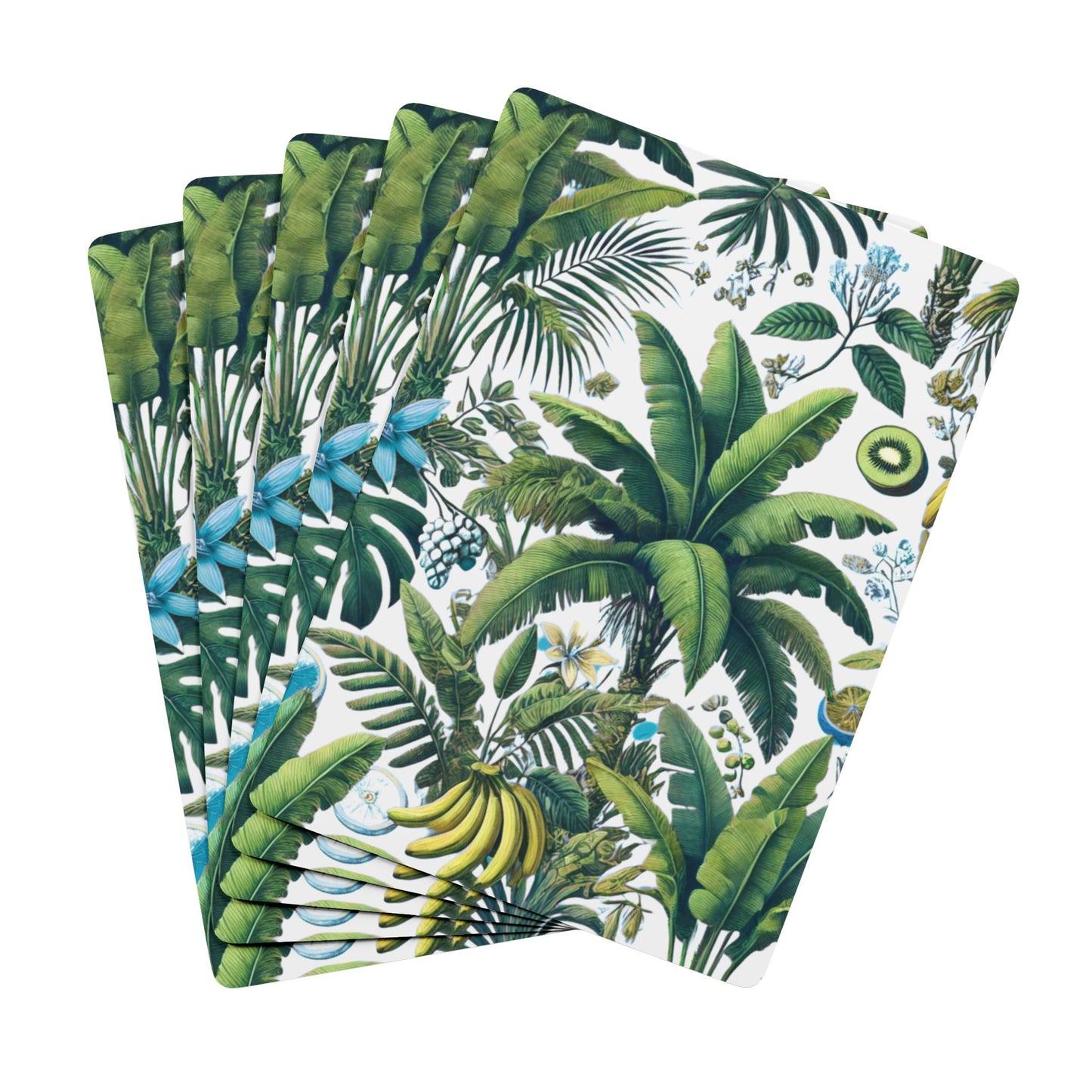Poker Playing Cards - Tropical Fruit, White