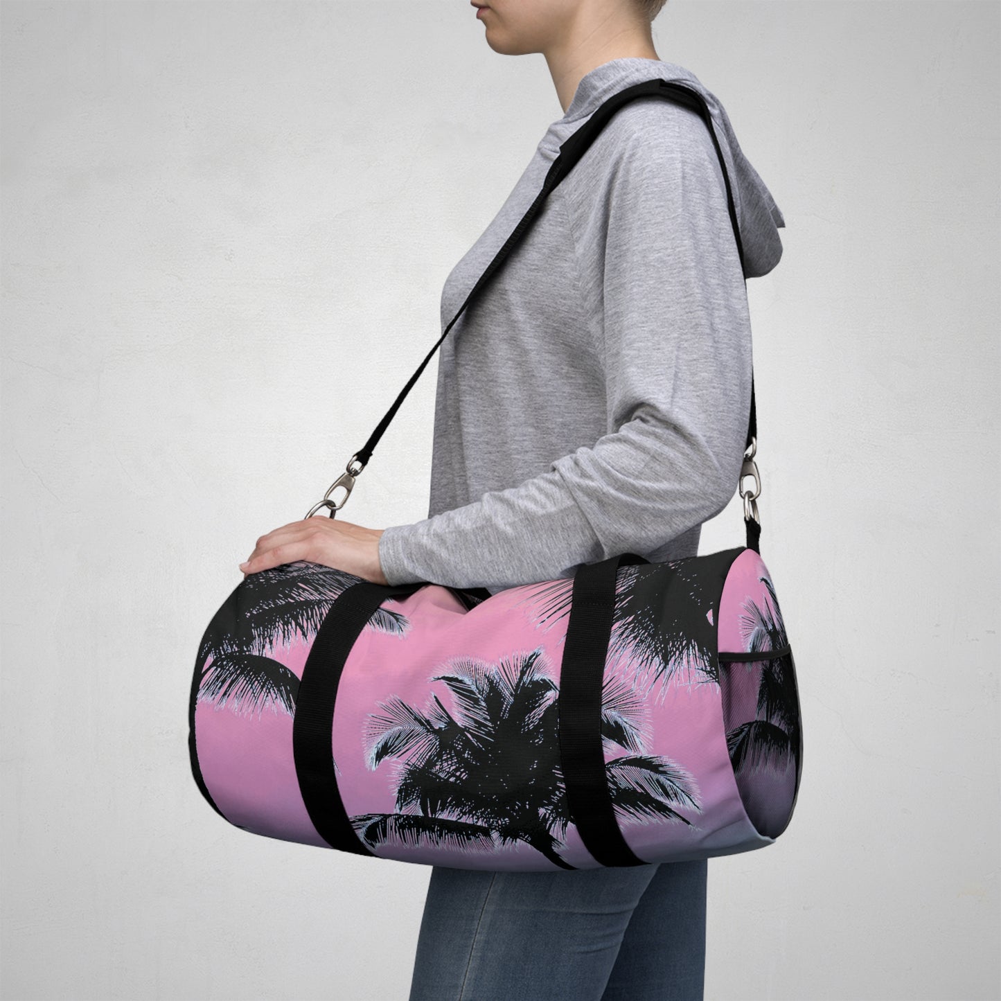 Tropical Rainforest Duffel Bag - Perfect for Travel and Gym / Palm Glow Pastels