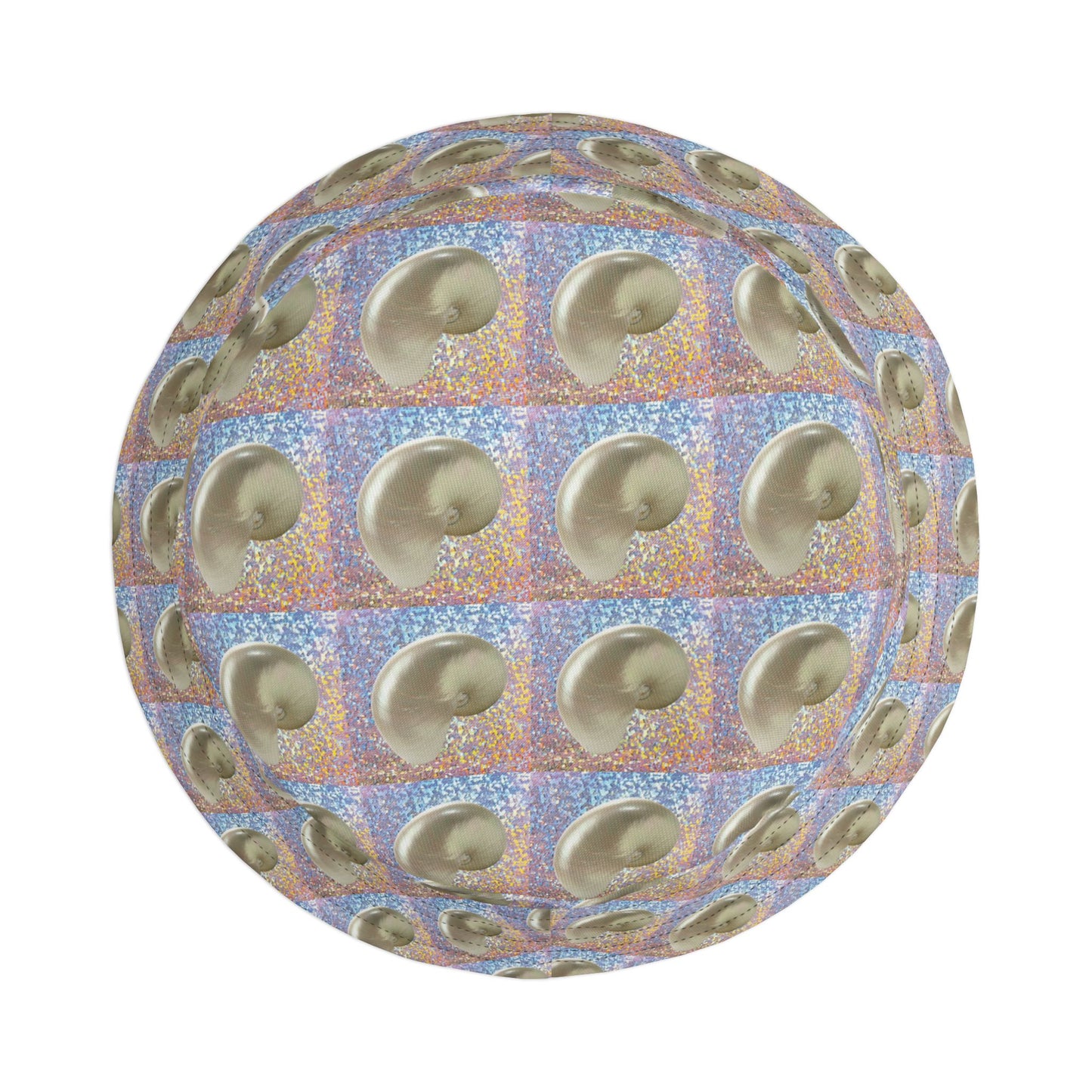 Tropical Polyester Bucket Hat, 2 Sizes - Disco Nautilus Shell