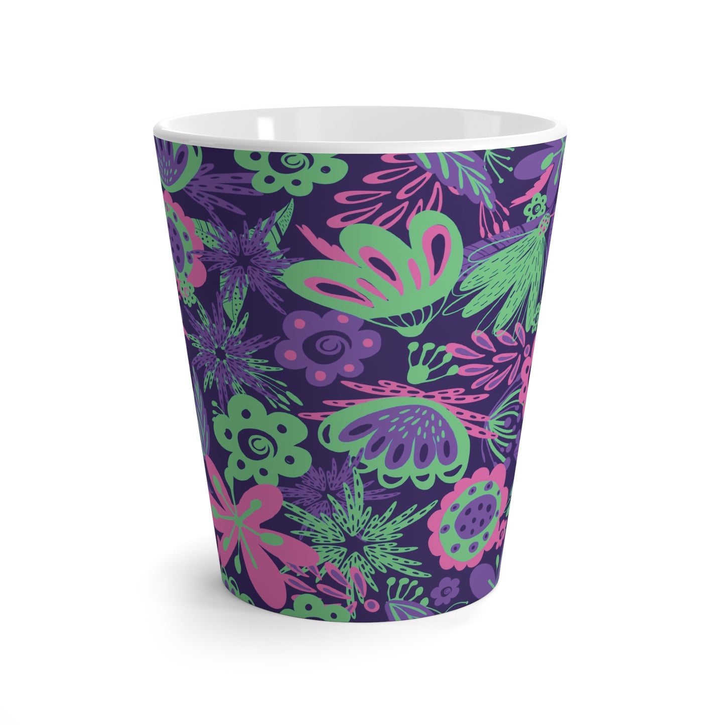 Latte White Mug - Flora Tropical