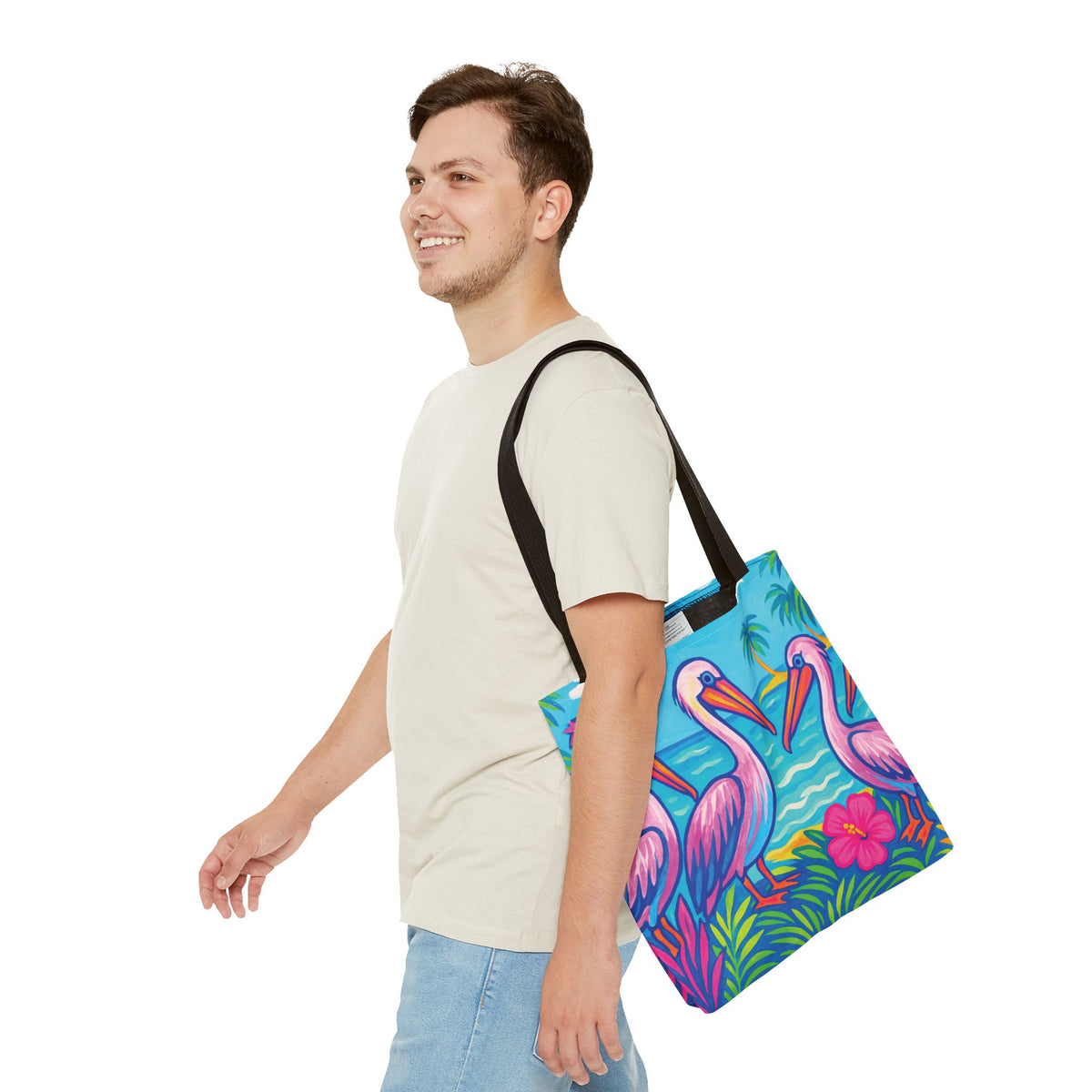Beach Pelican Party Tote Bag - 3 Sizes