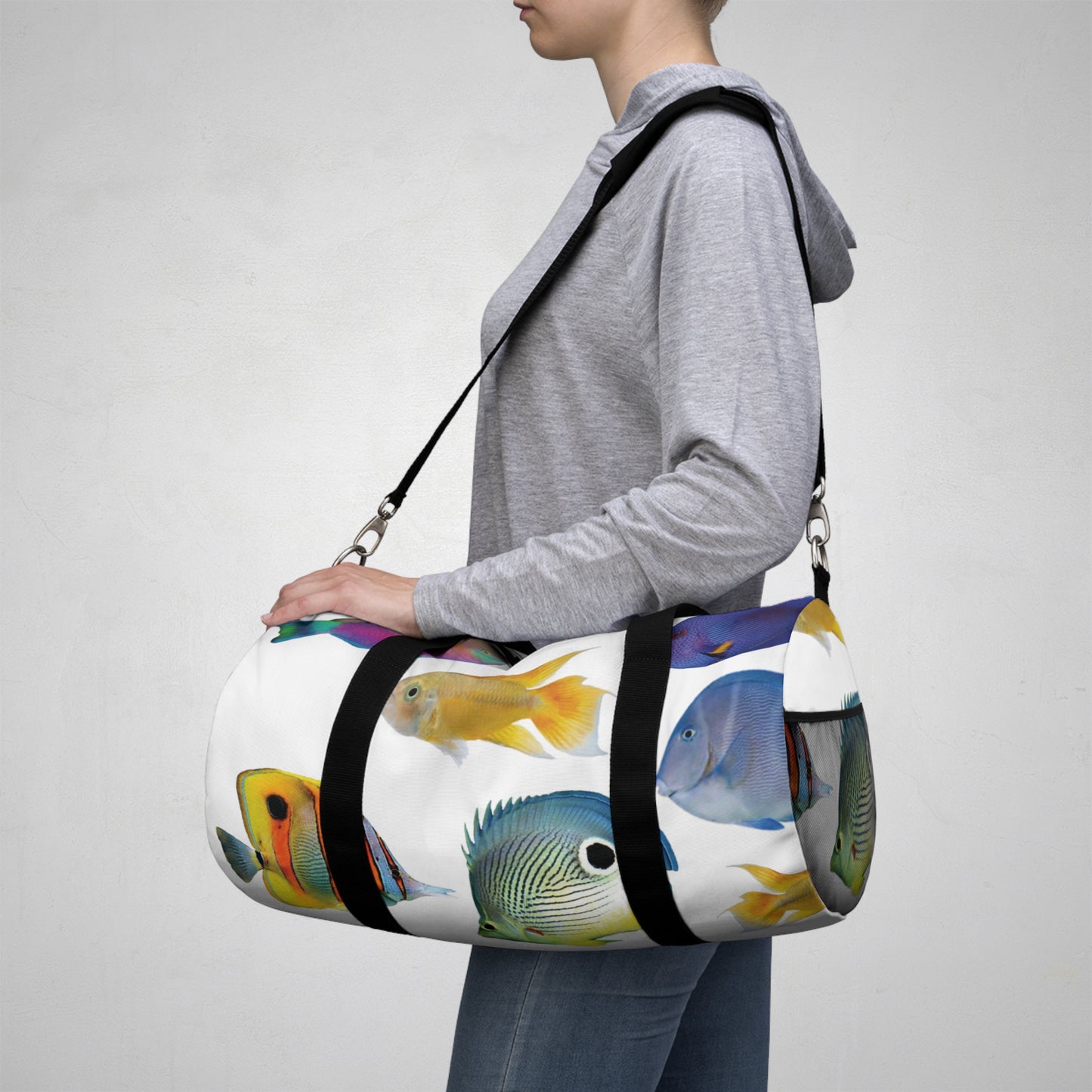 Tropical Rainforest Duffel Bag - Perfect for Travel and Gym / School of Fish