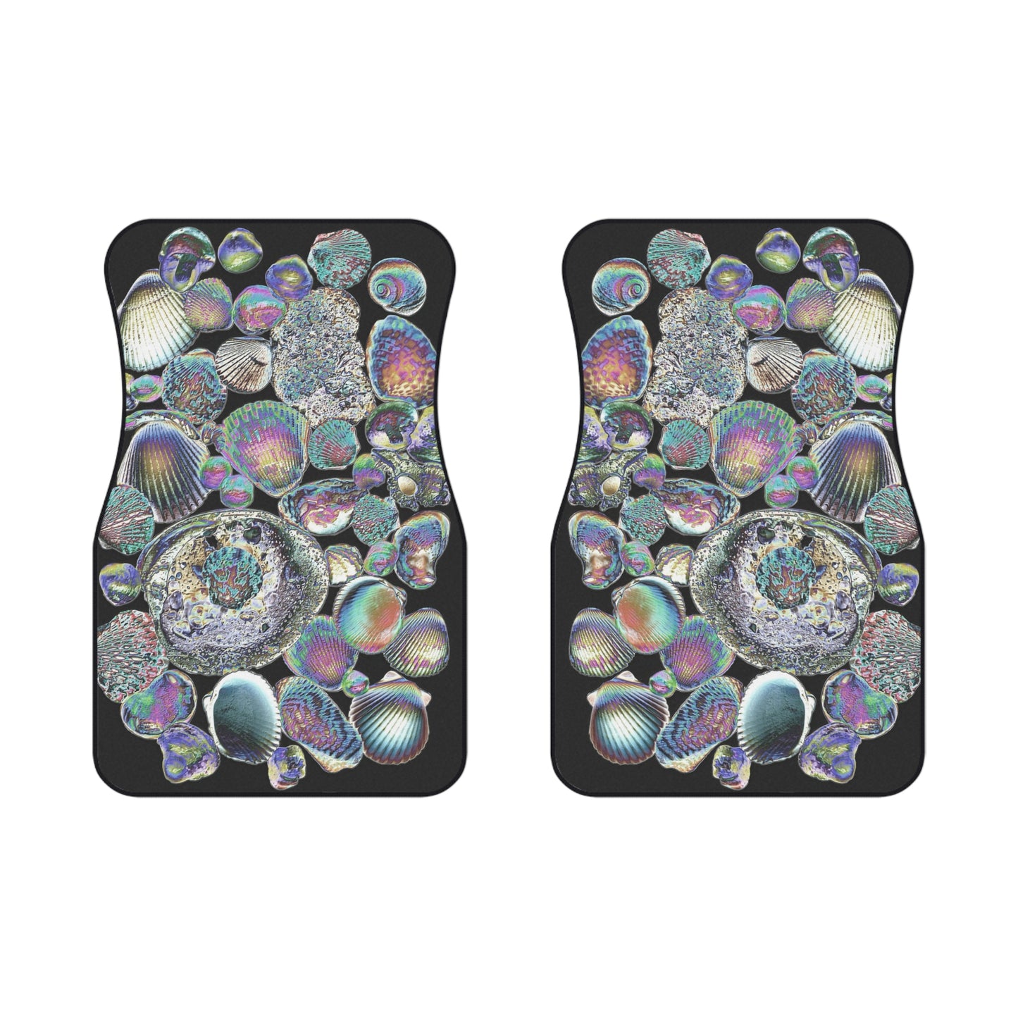 Coastal Heatwave Seashell Collection Car Floor Mats - SET of 2