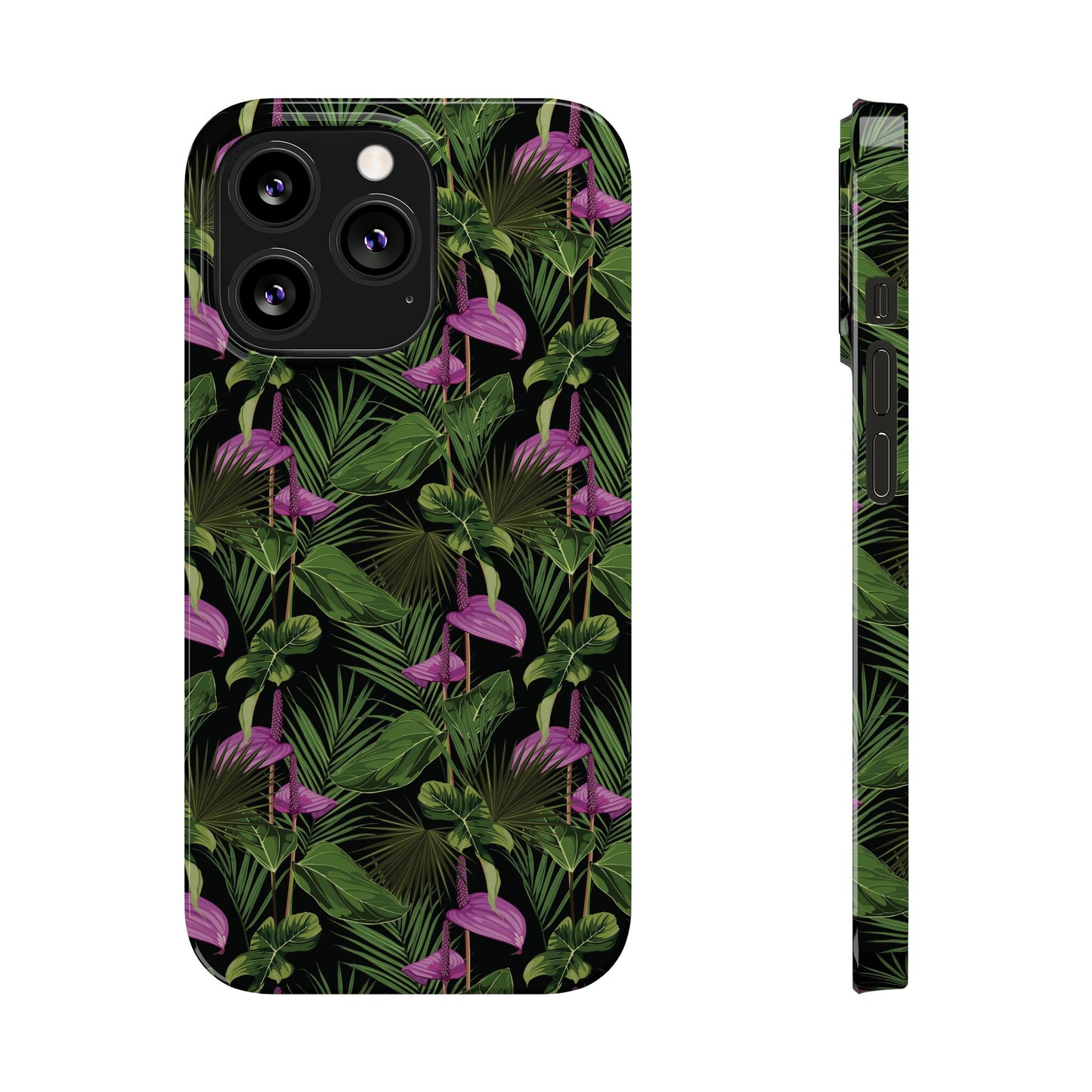 Slim Phone Cases - Anthurium and Palm