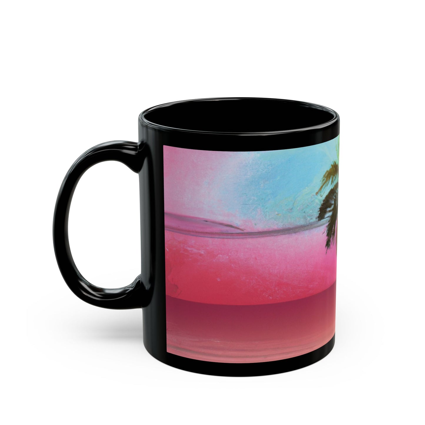 Black Coffee Mug - Watercolor Sunset