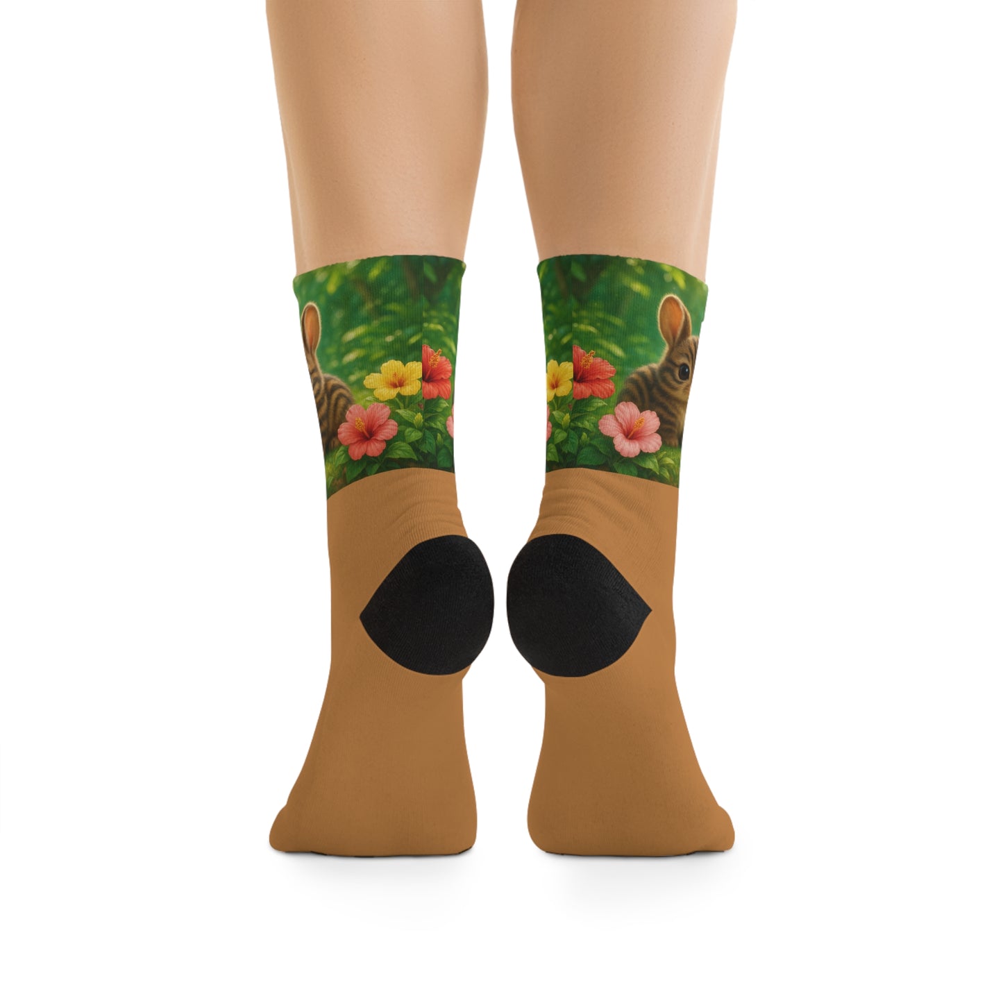 Recycled Poly Socks, Baby Sumantran Rabbits/Lt. Brown