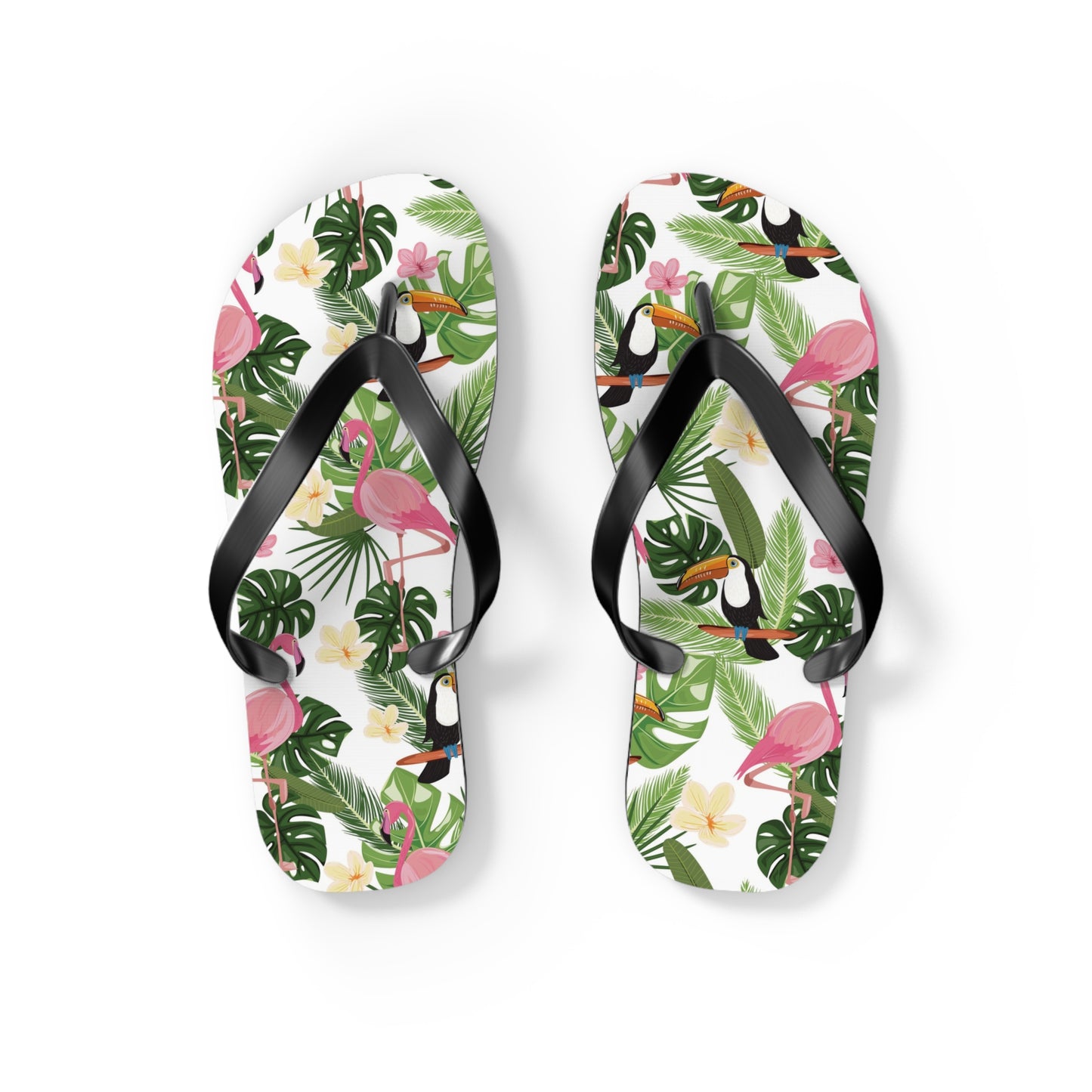 Flip Flops - Toucan and Flamingo Friends