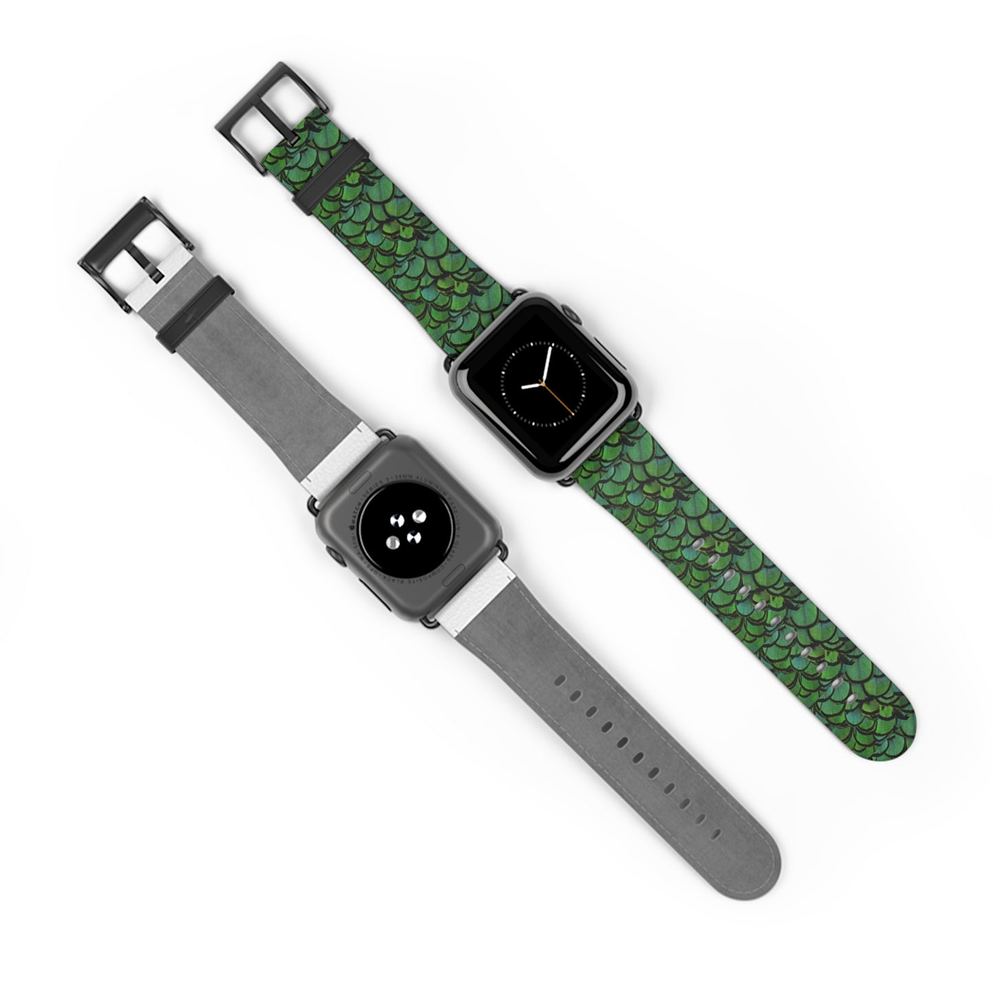 Apple Watch Band - Green Peacock Feathers