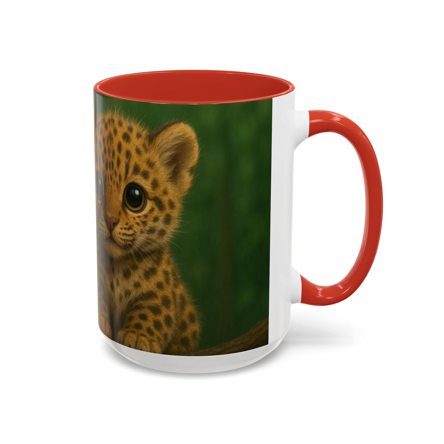 Accent Color Coffee Mug (11, 15oz), 8 Colors - Baby Jaguars