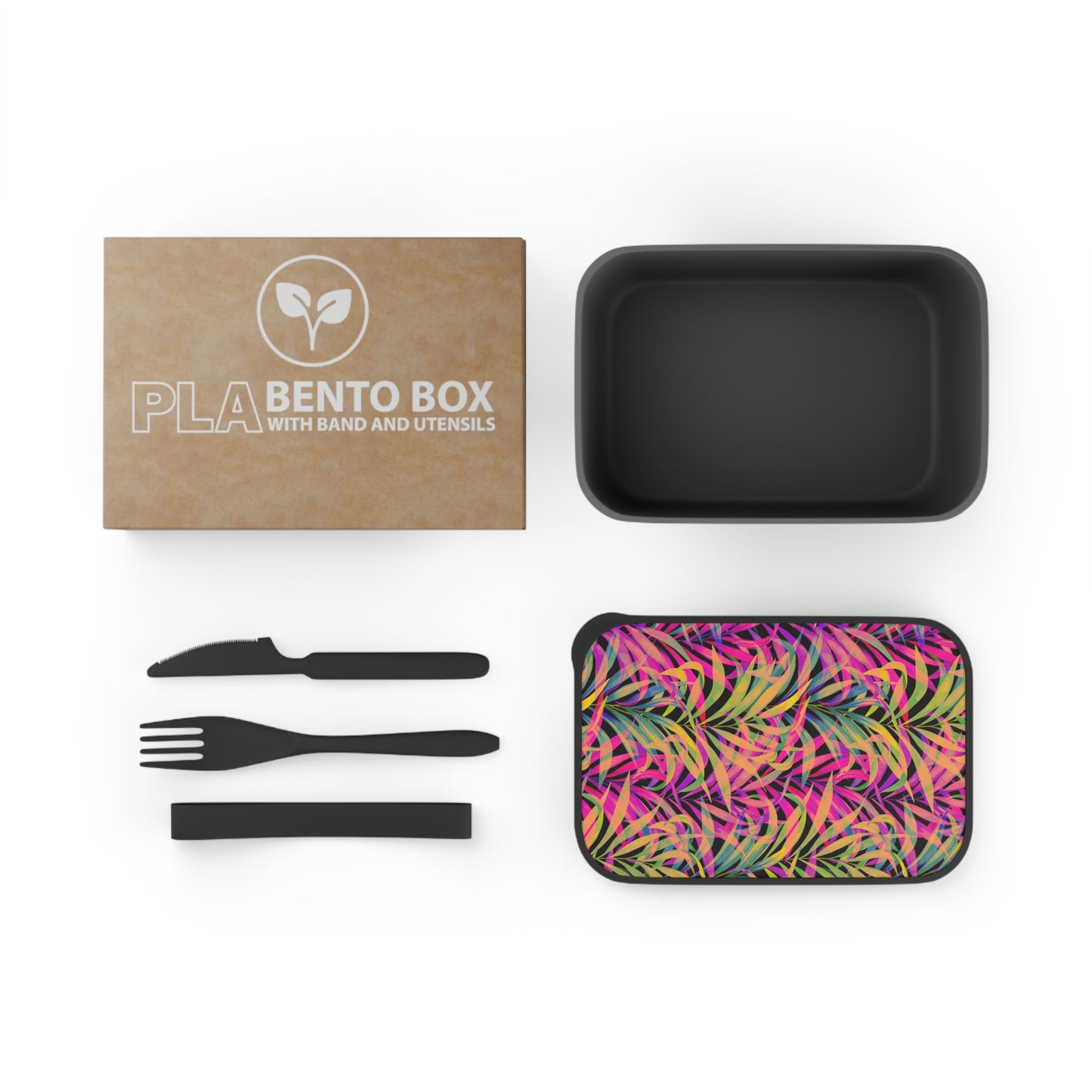 Bento Box with Utensils - Rainbow Fronds