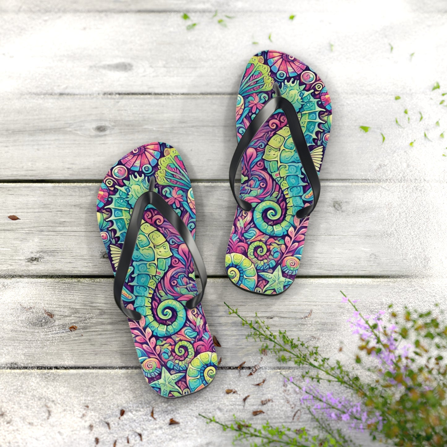 Flip Flops - Seahorses/Macro