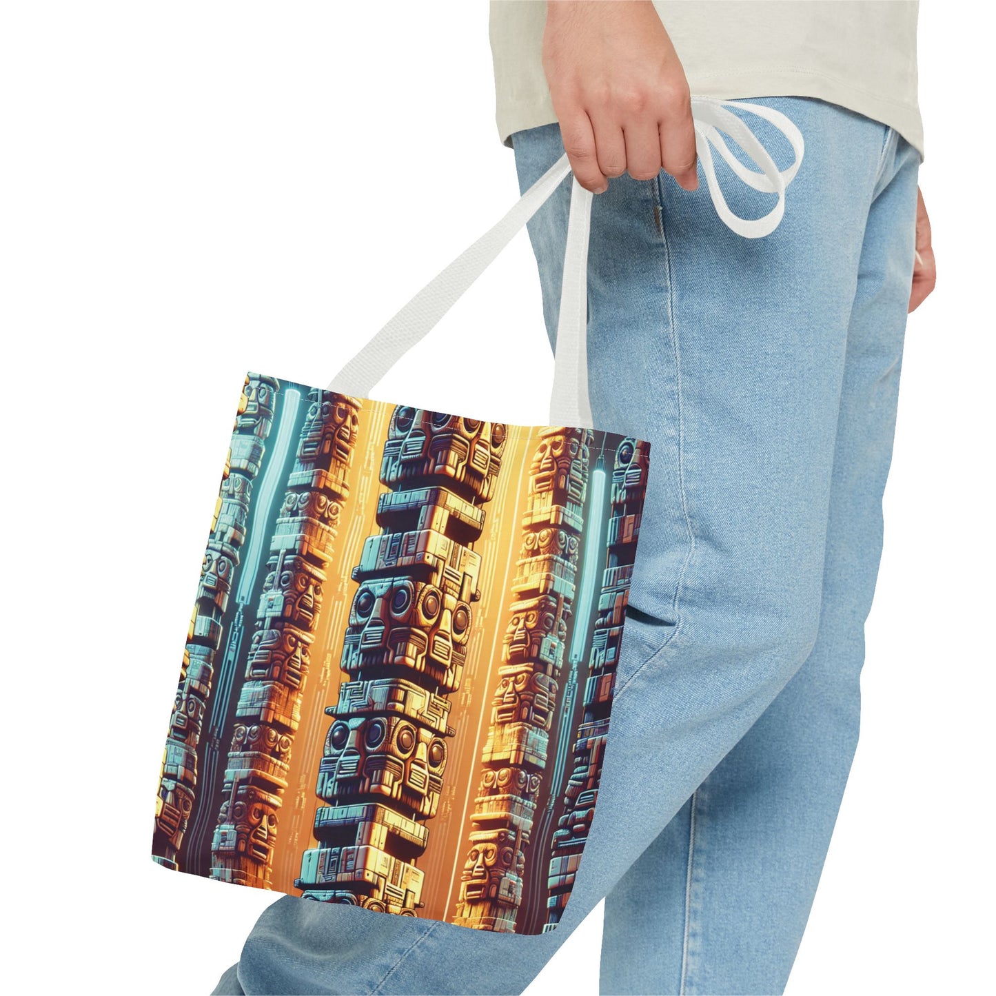 Techno Tiki Totems Tote Bag - 3 Sizes